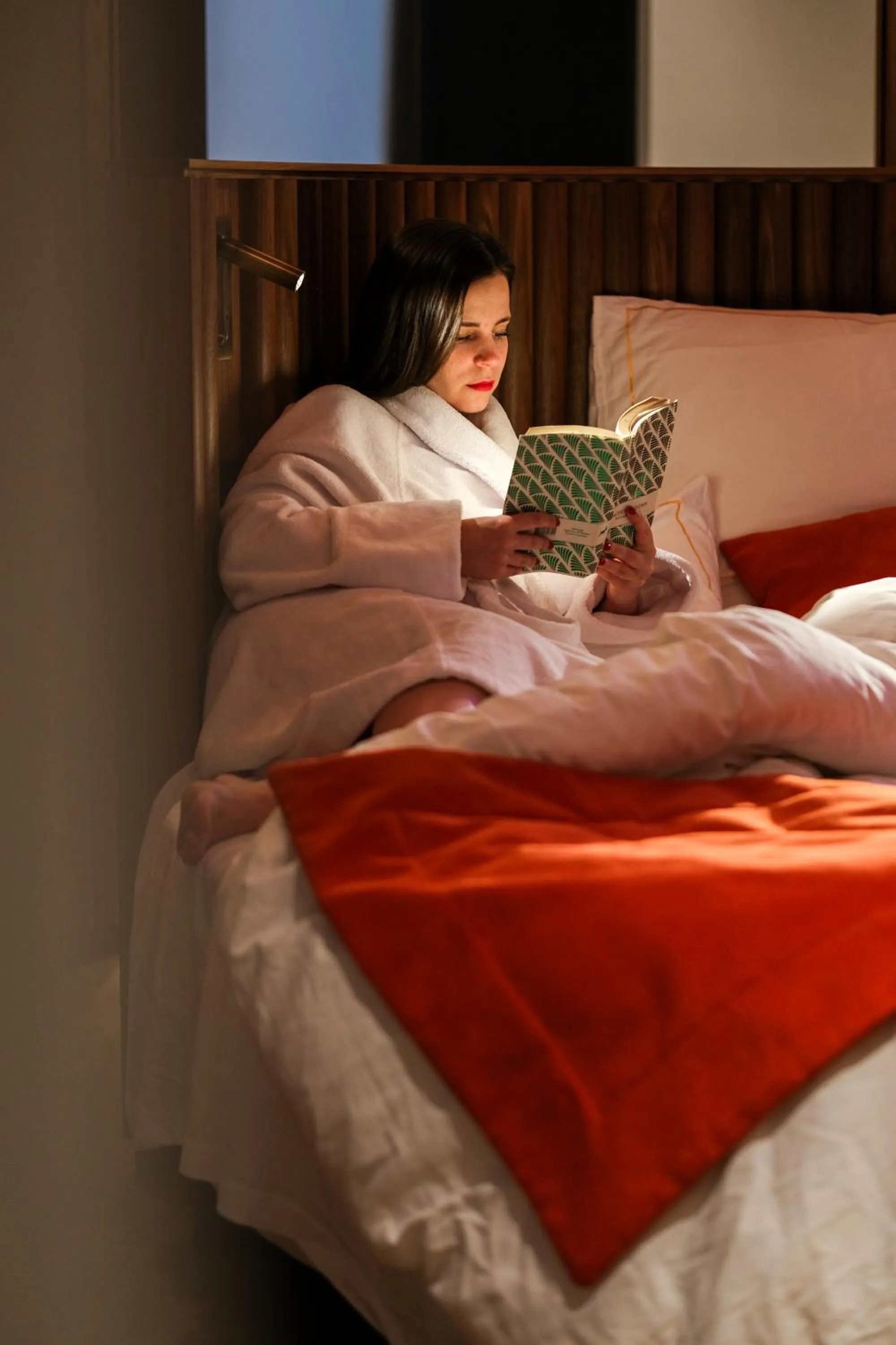 Bed in Bienheureux Hôtel & Restaurant