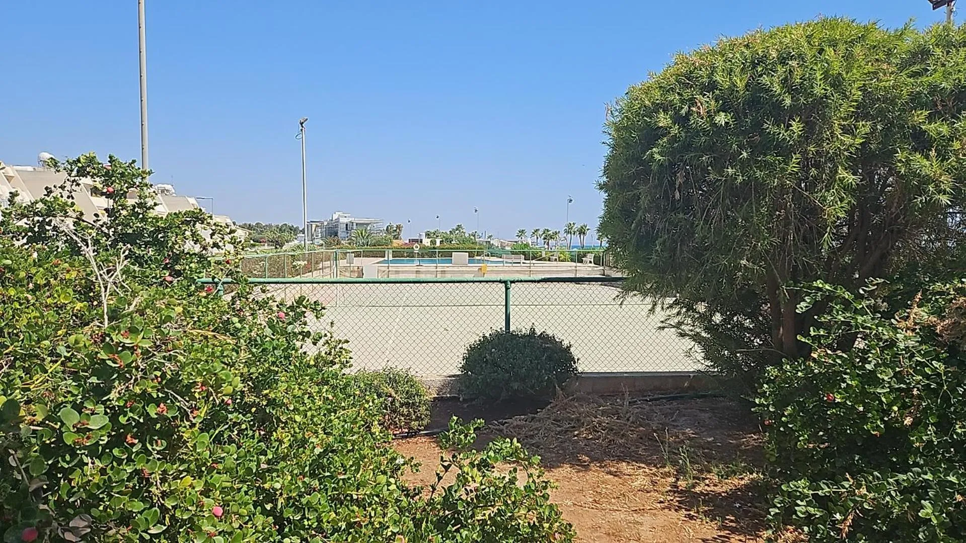 Tennis court in Julie's beach house