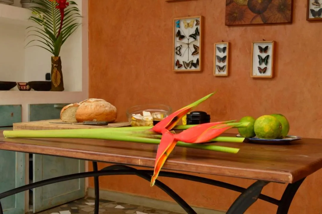 Decorative detail in La Maison Bleue Lome