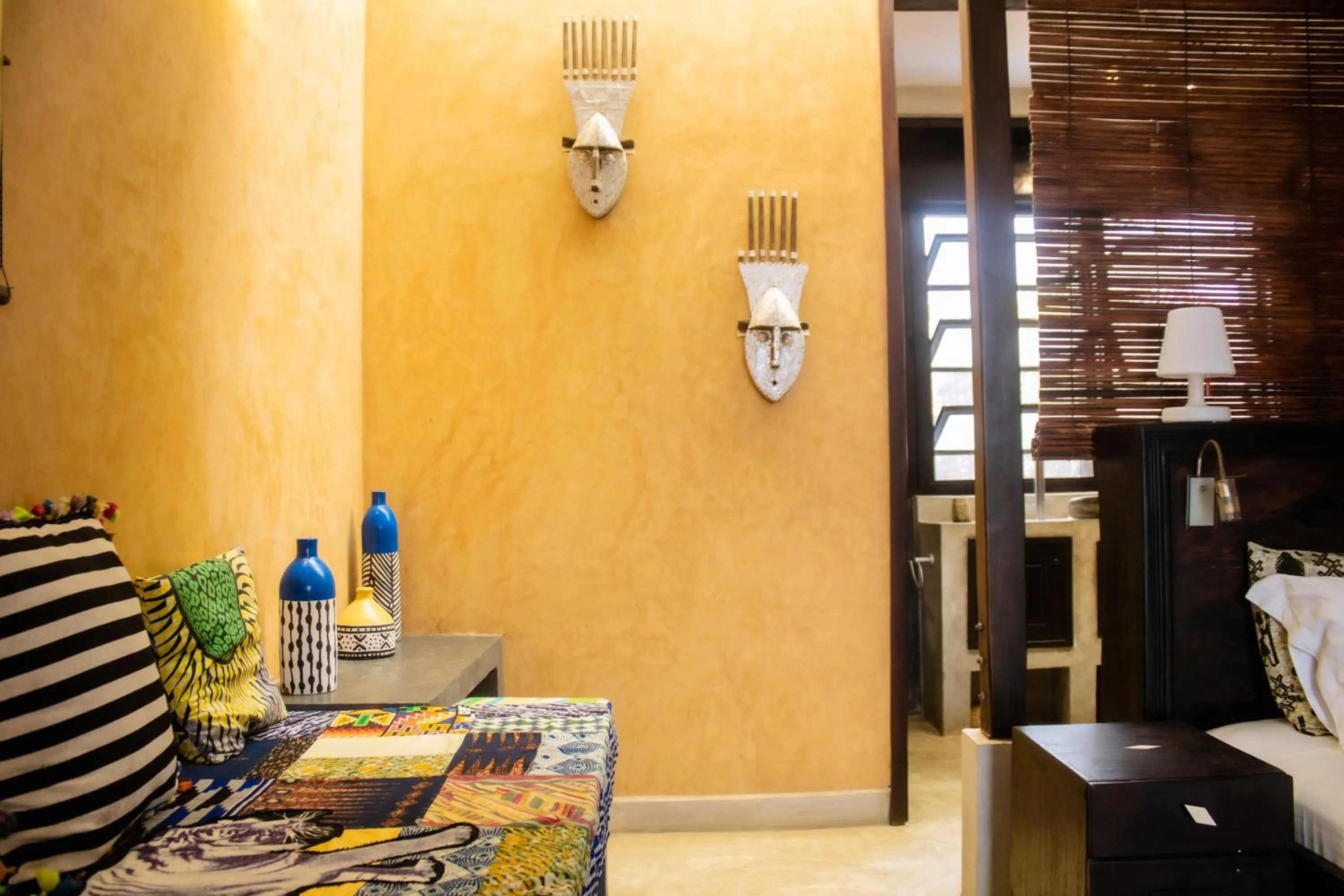 Seating area in La Maison Bleue Lome