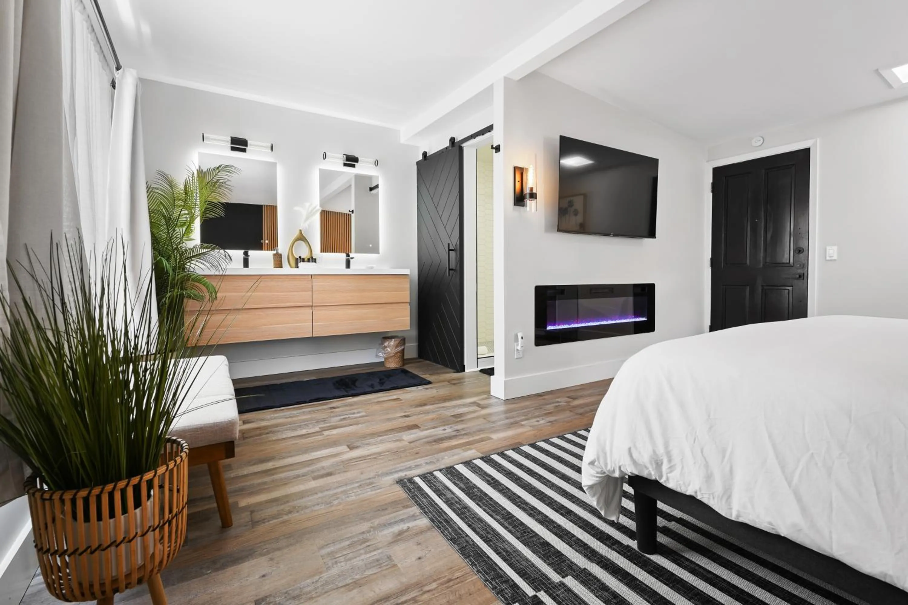 TV and multimedia, Bed in Mendo Bungalow