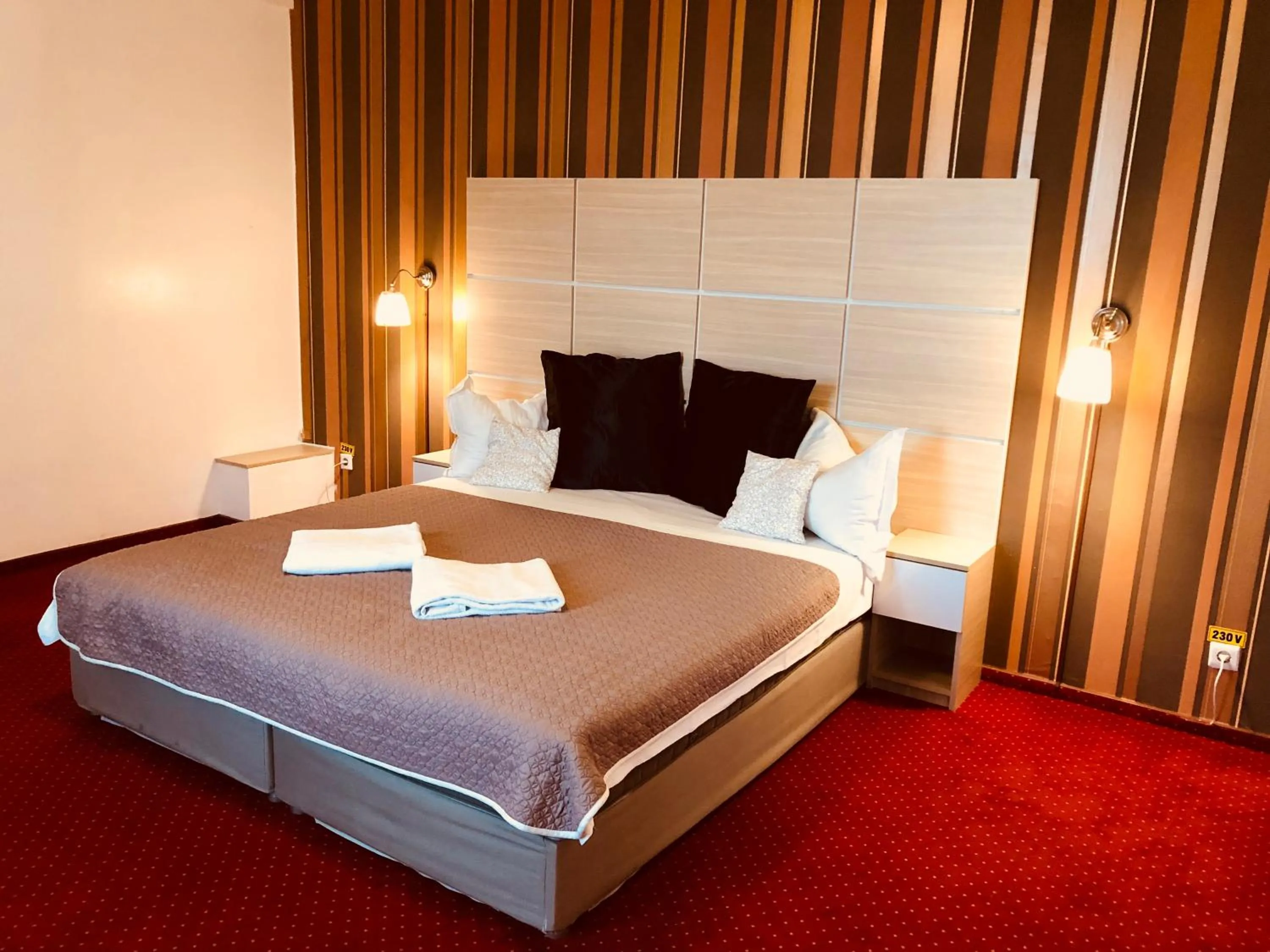 Bed in Hotel Mon Caprice