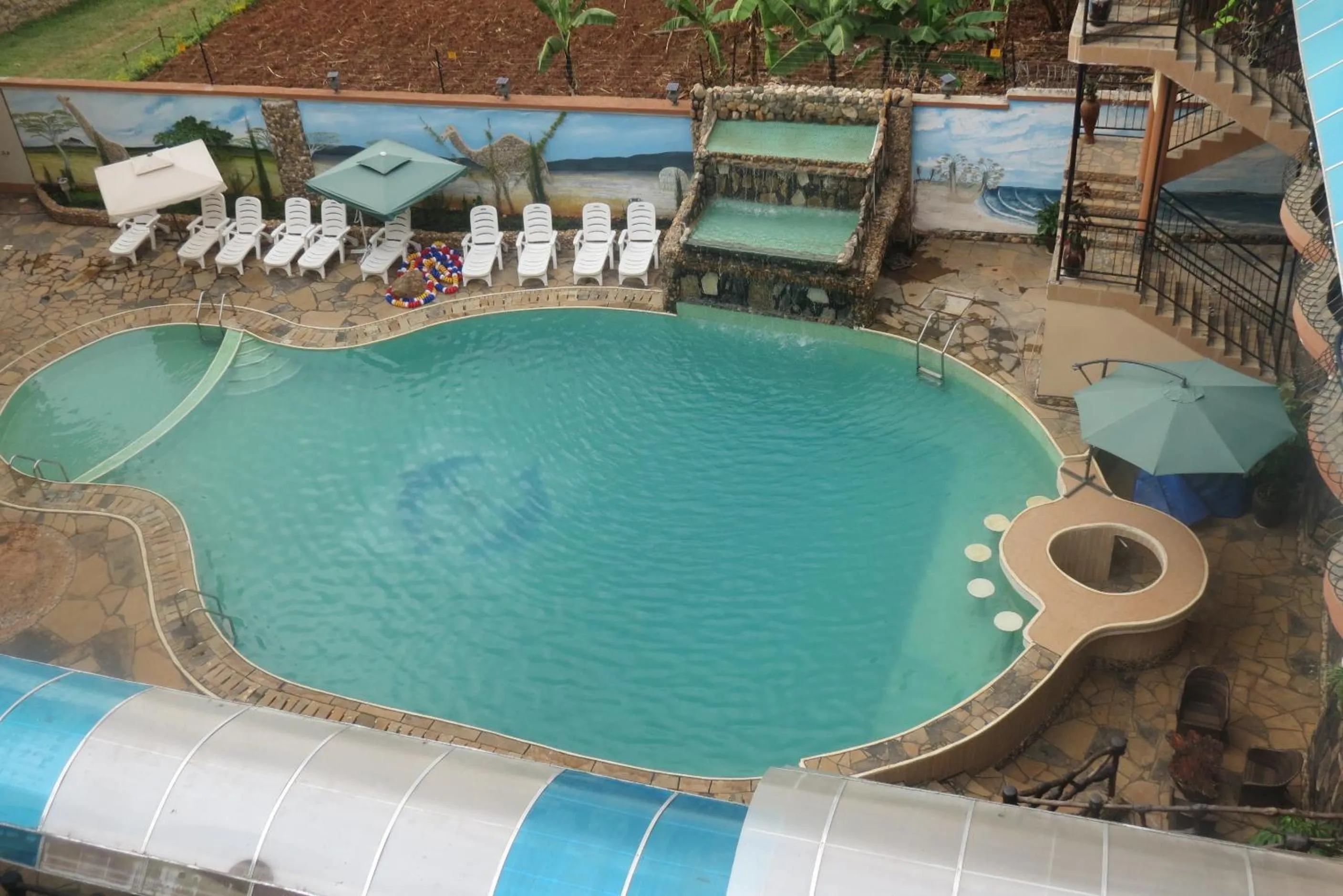 Pool view in Aturukan Hotel