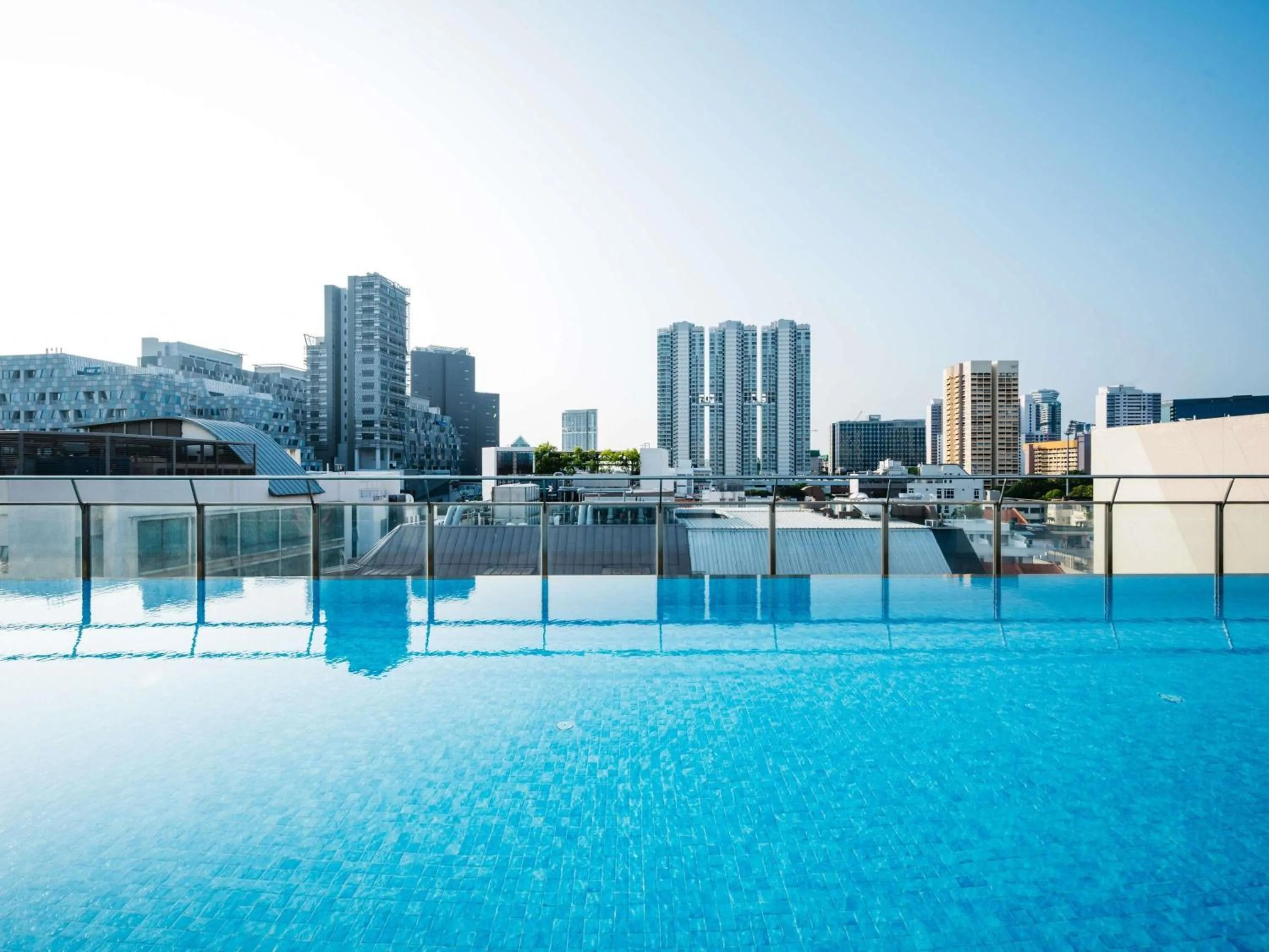 Pool view in Mercure Singapore Tyrwhitt