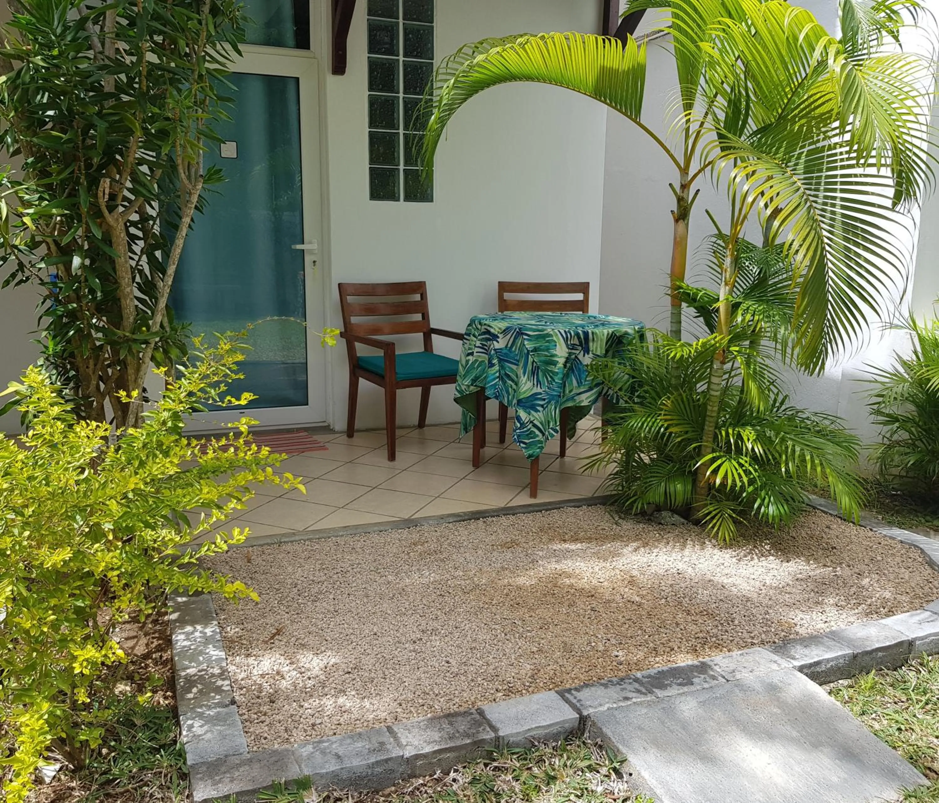 Patio in La Perla Holiday Apartments