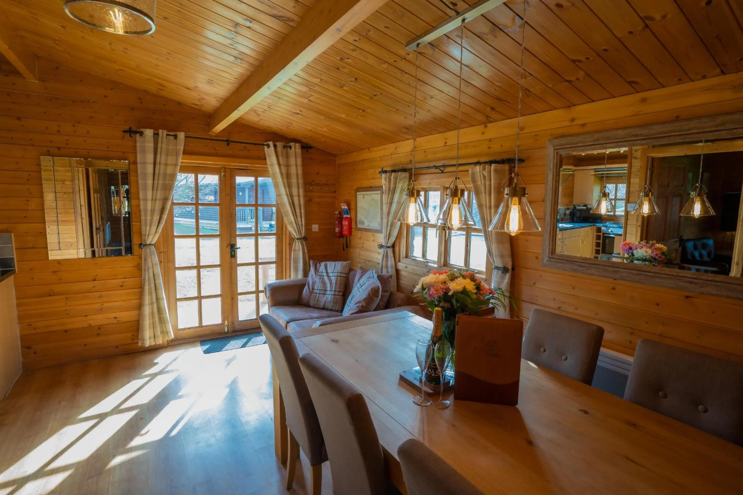 Living room in Wall Eden Farm - Luxury Log Cabins and Glamping