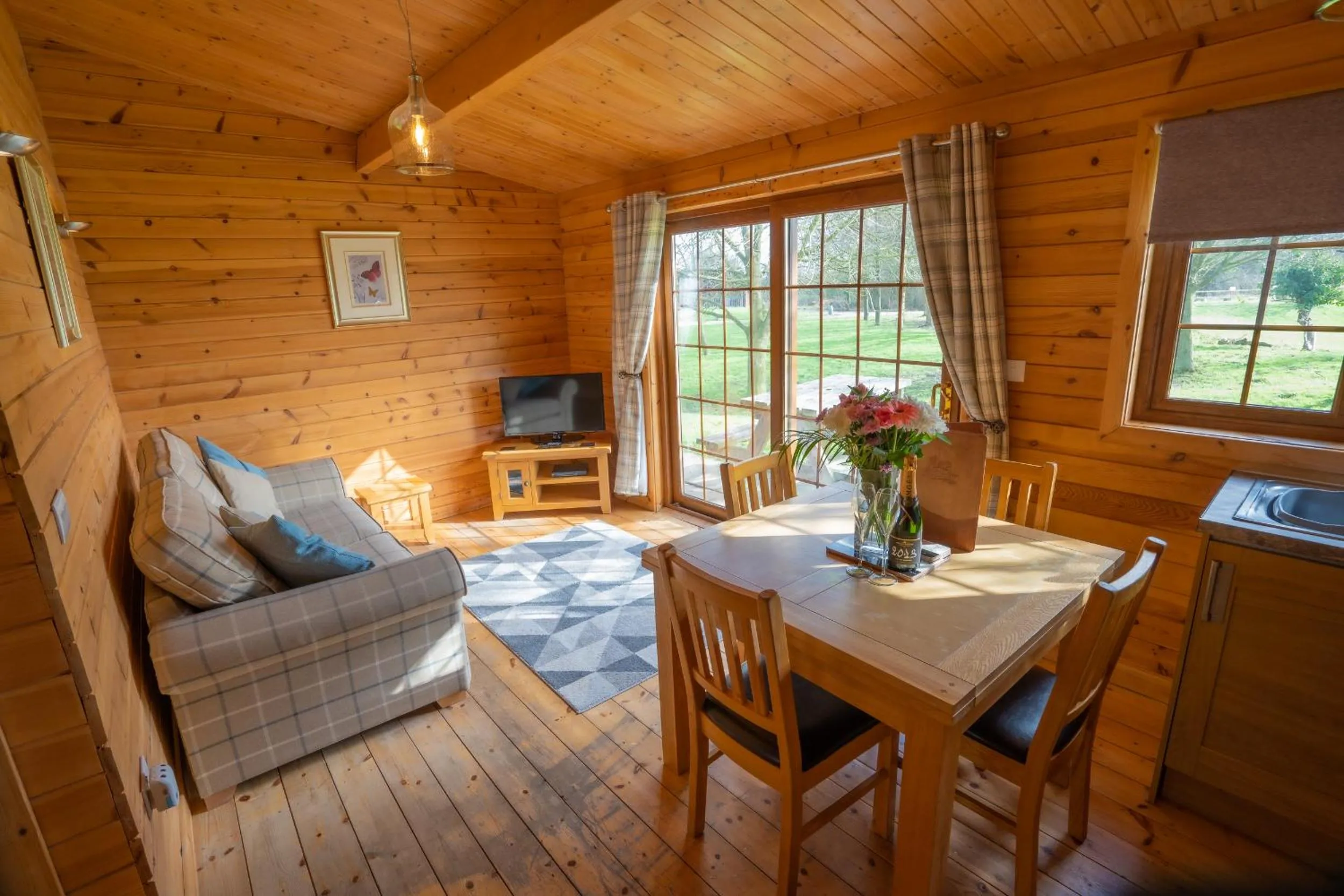 TV and multimedia in Wall Eden Farm - Luxury Log Cabins and Glamping