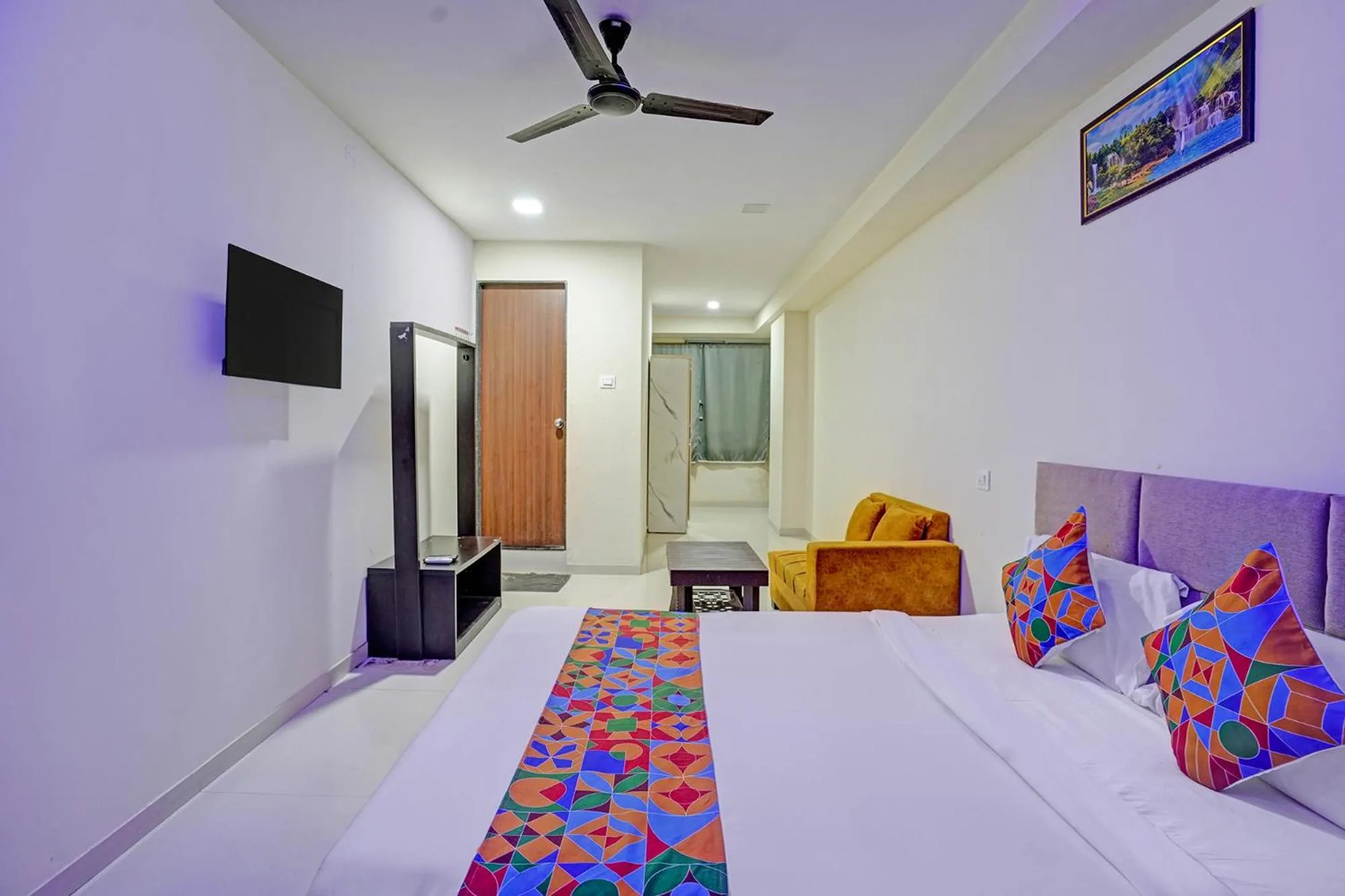 Bed in FabHotel RK Inn