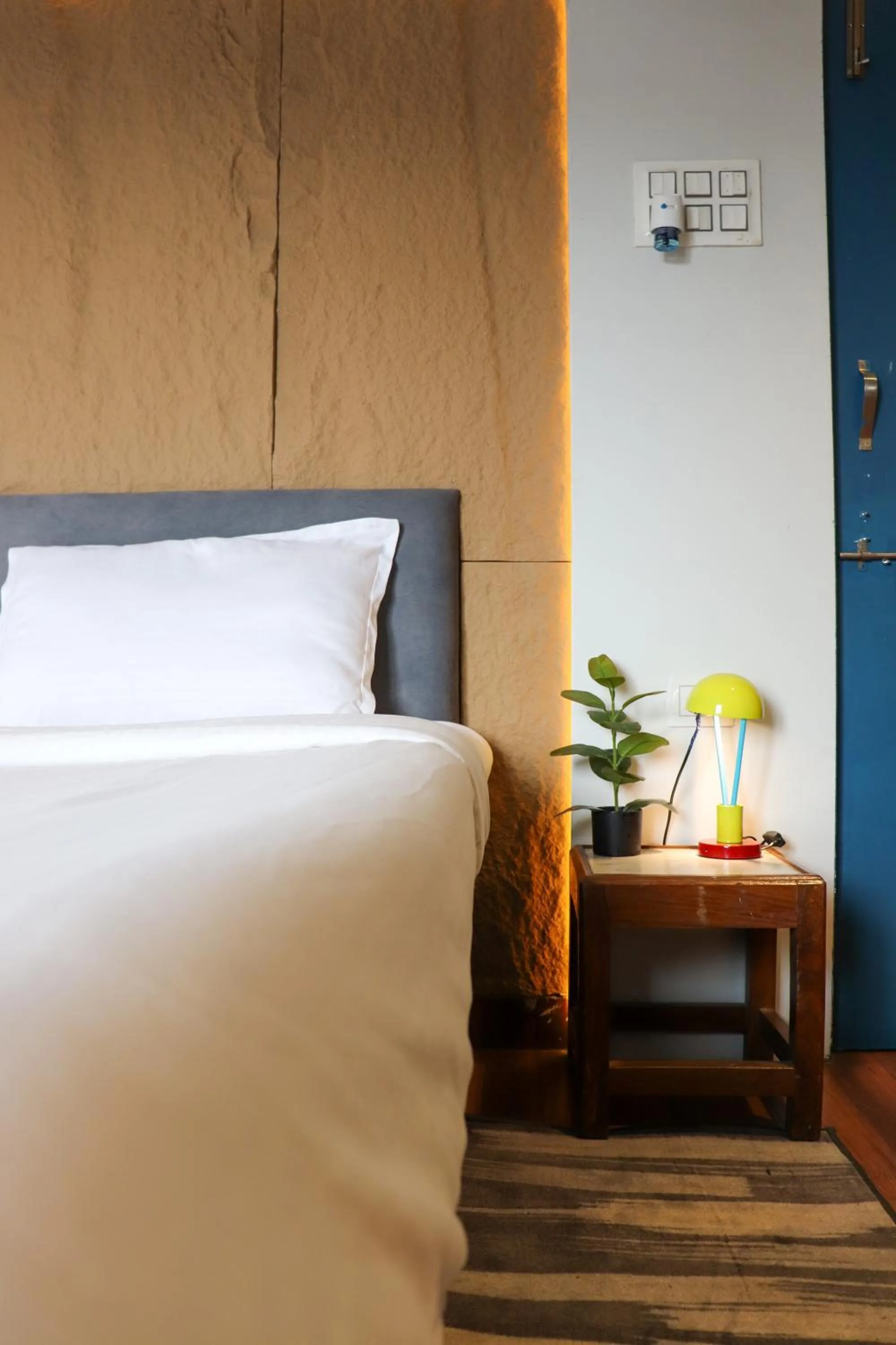 Bedroom, Bed in Blue Door