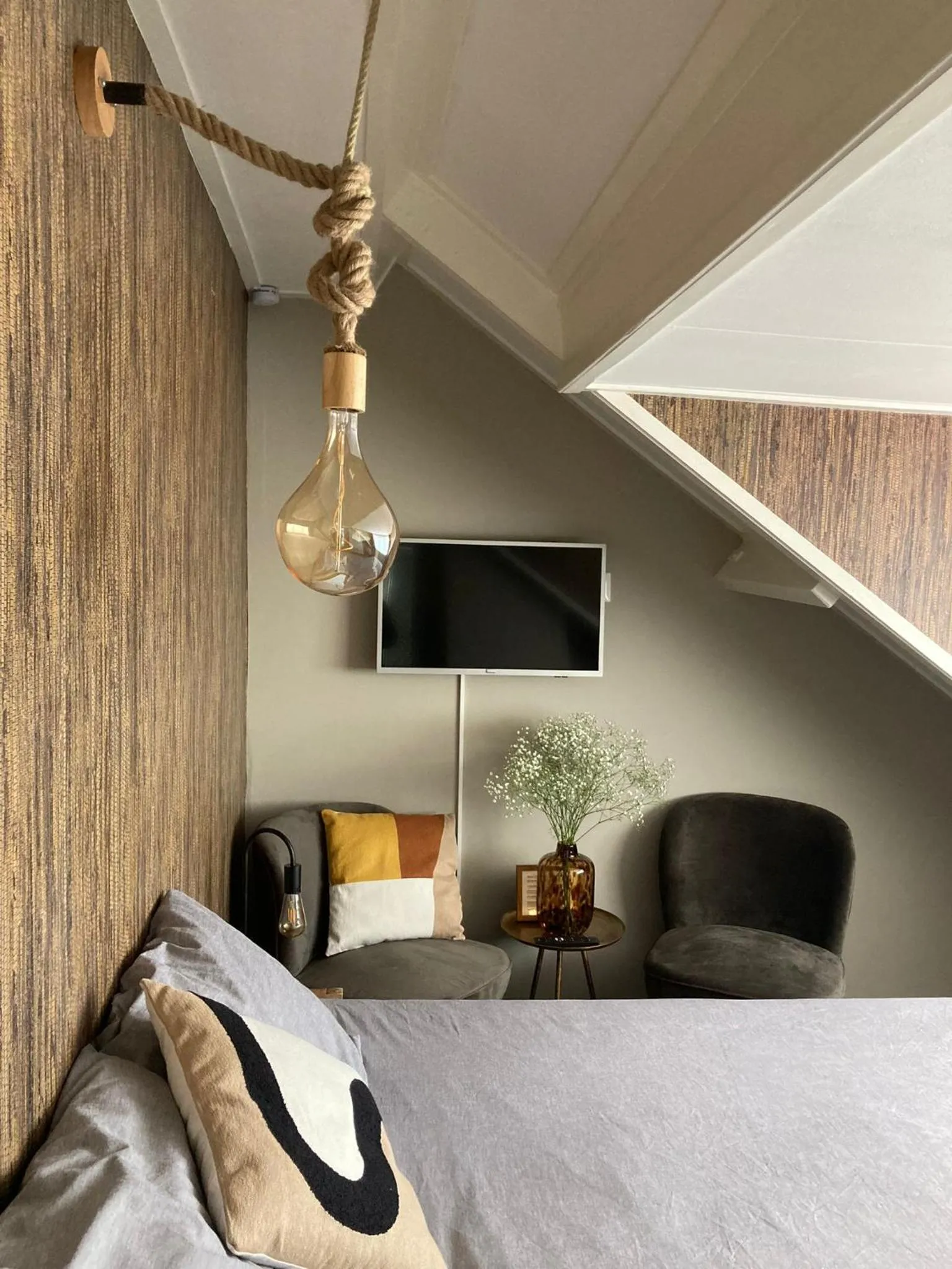 Seating area, Bed in Bed and Breakfast Kik en Bun