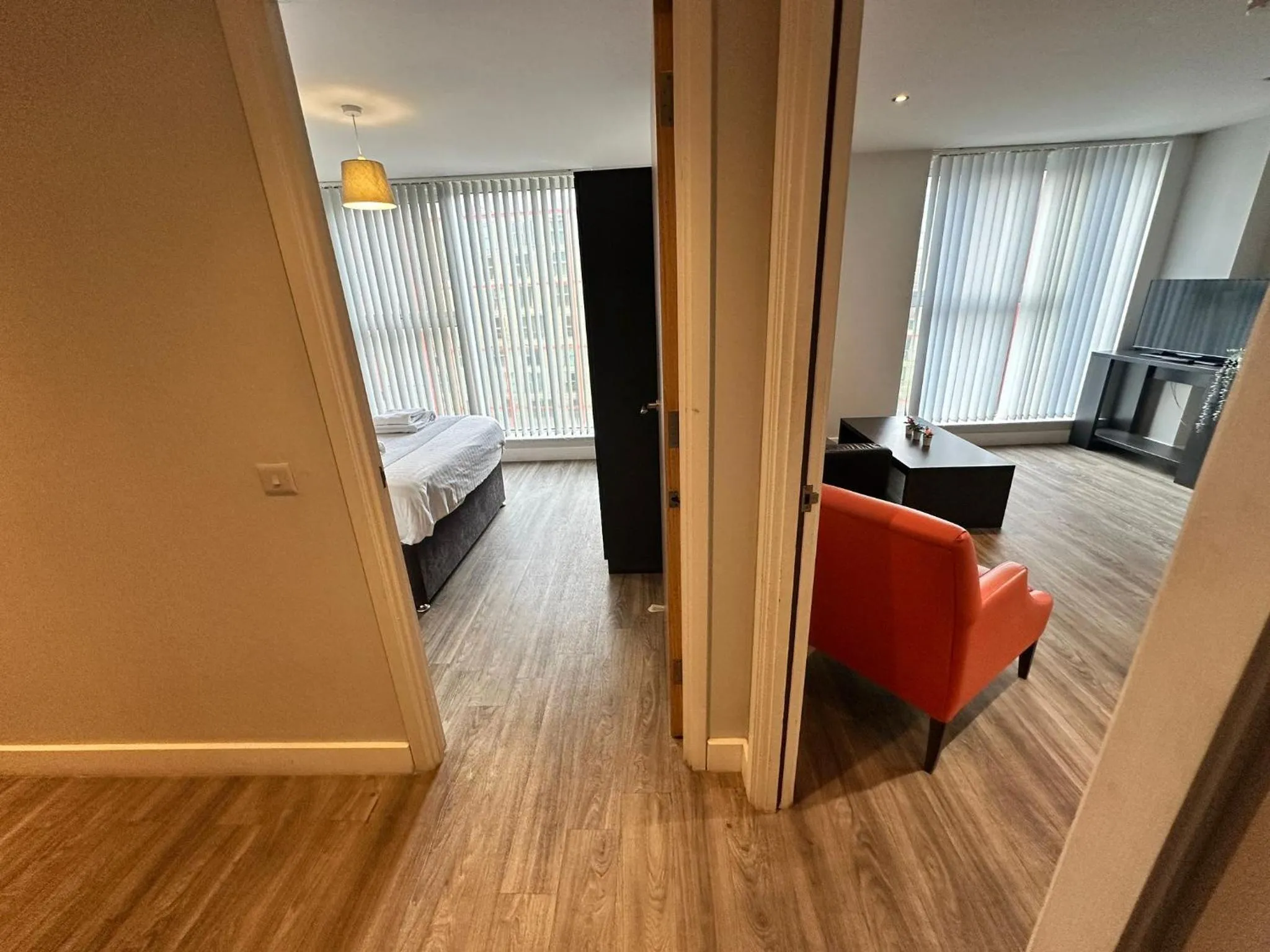 Living room, Bed in Obel Apartments by Beehosting