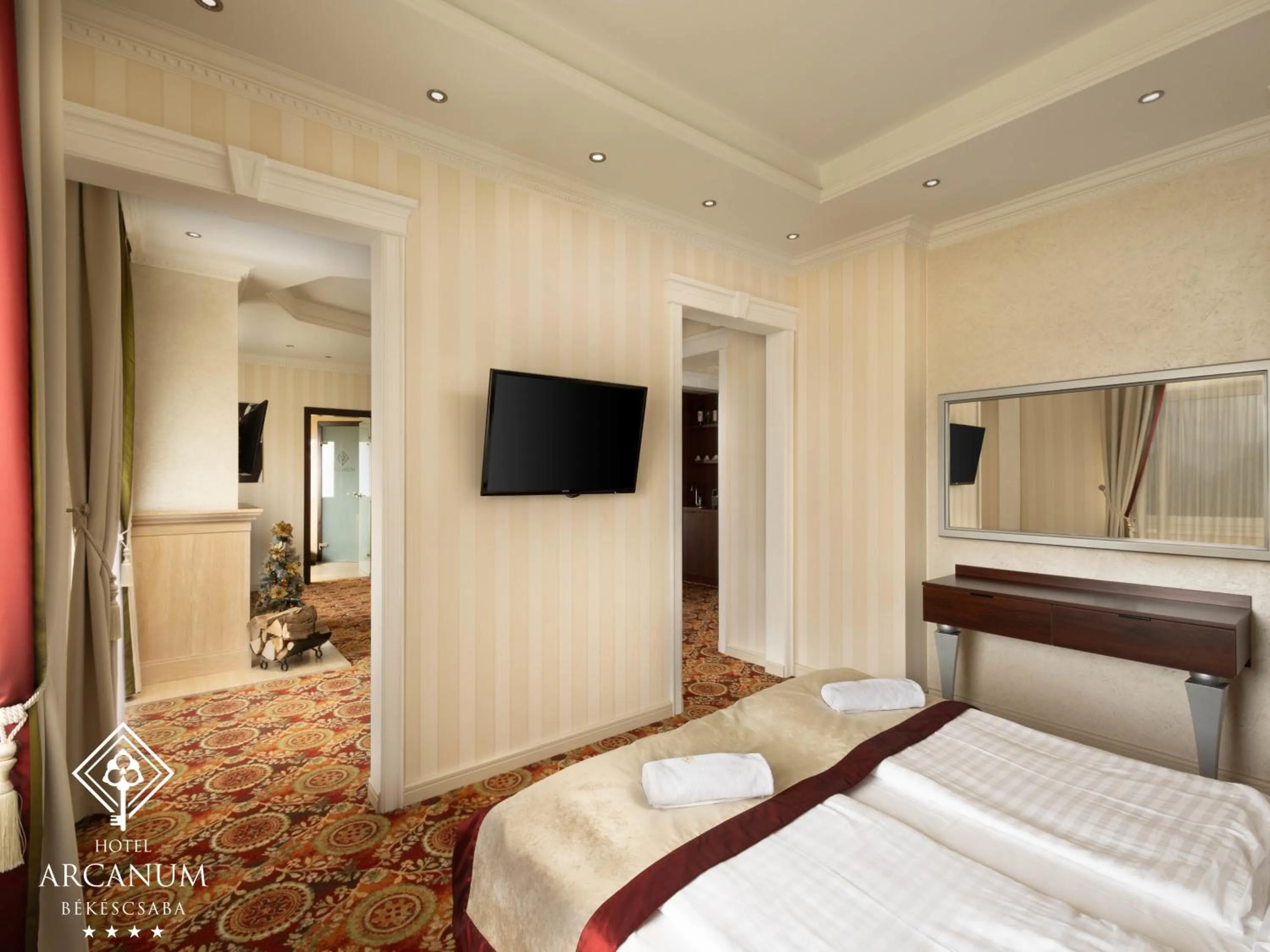 Bed in Arcanum Hotel