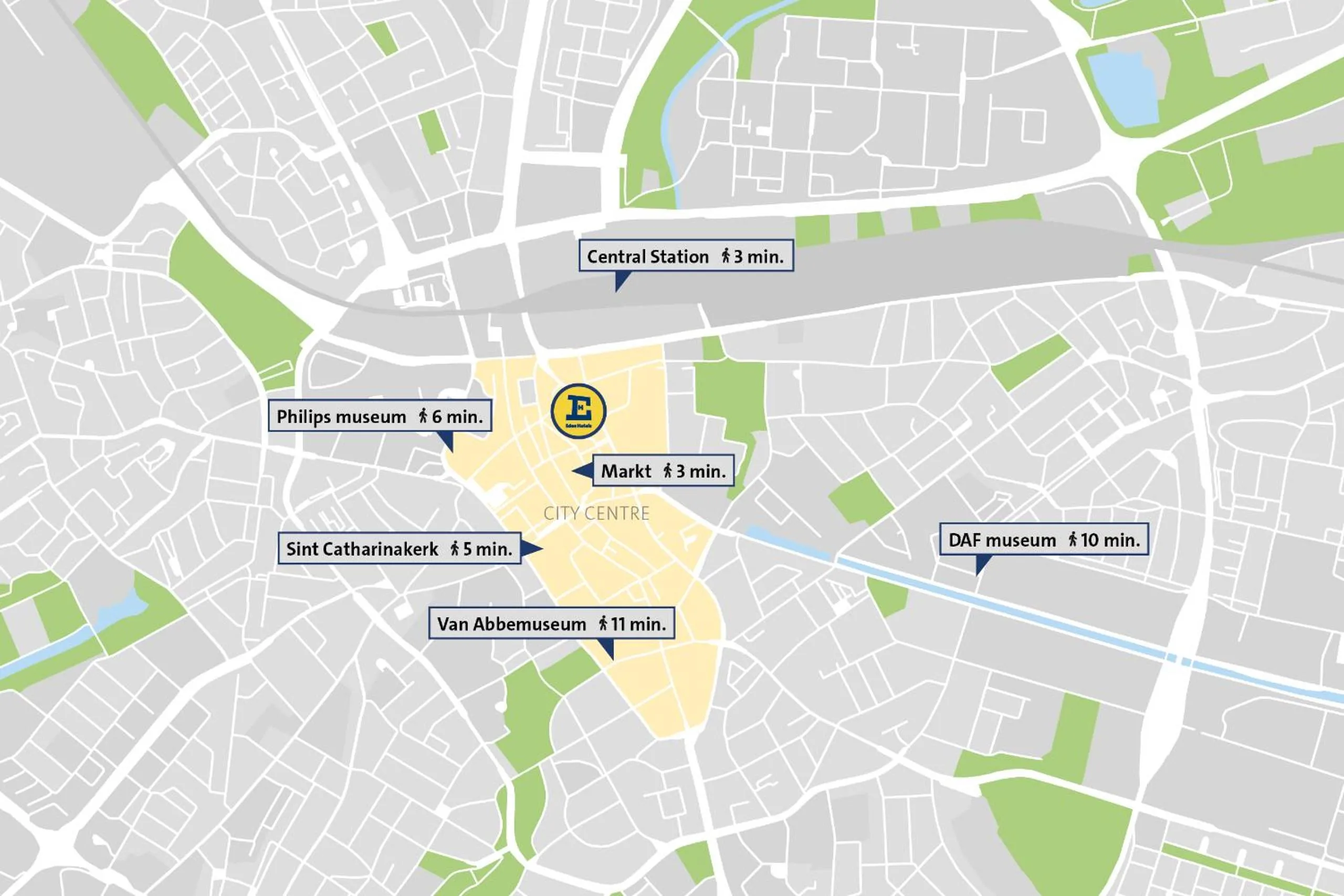 Location in Crown Hotel Eindhoven Centre