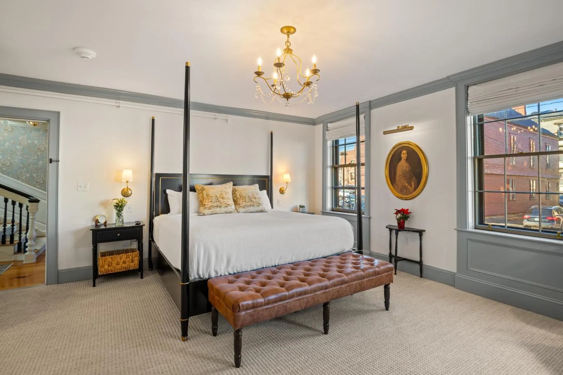 Bed in The Davenport Inn