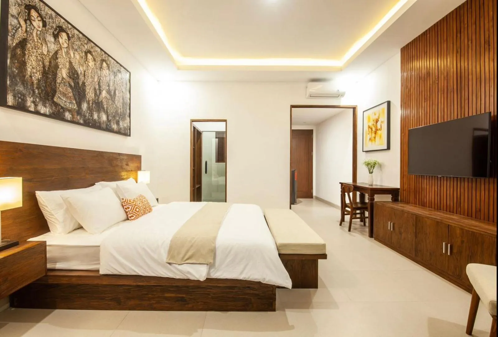 Bed in Griya Shanti Suites