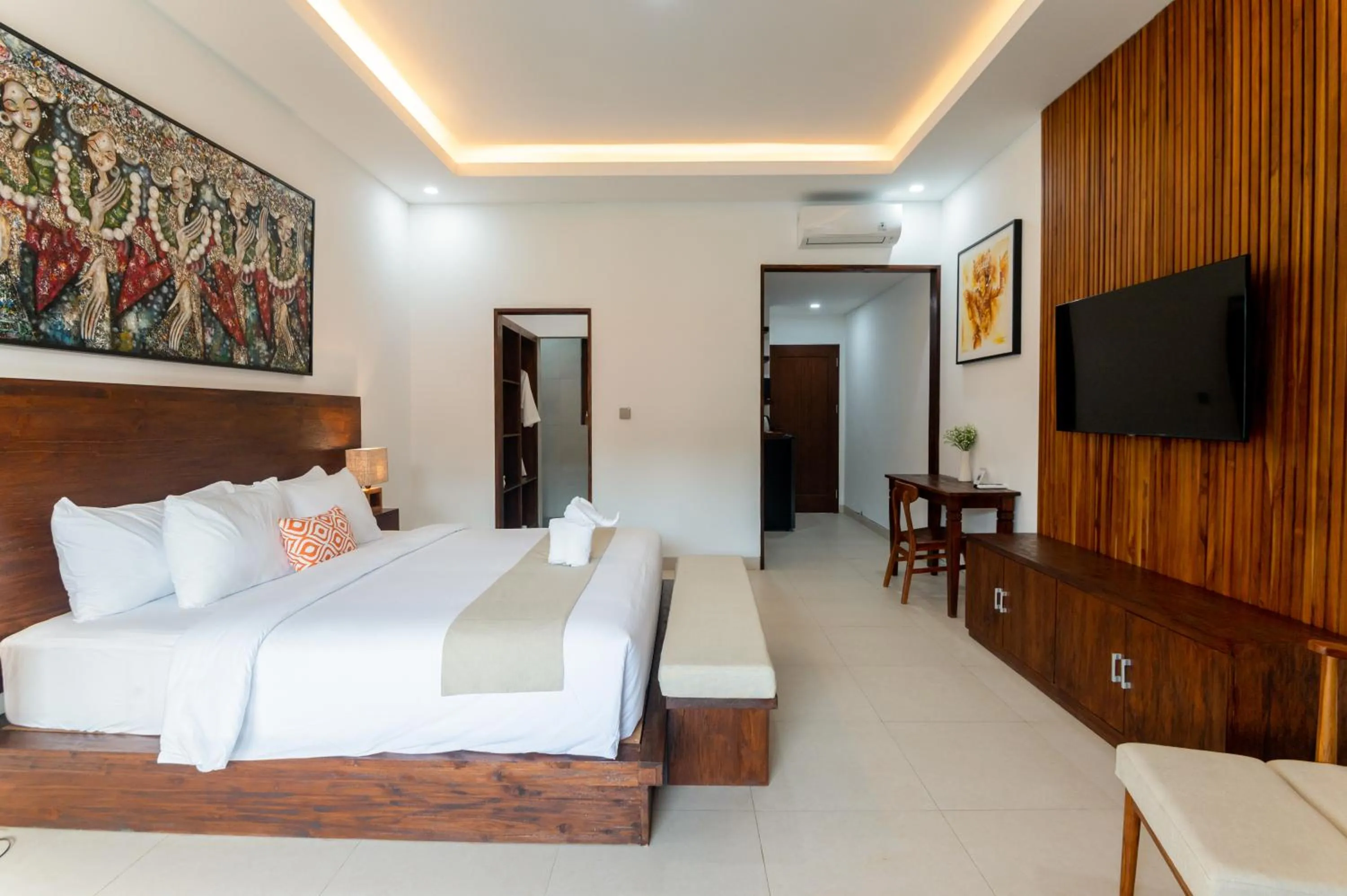 Bed in Griya Shanti Suites