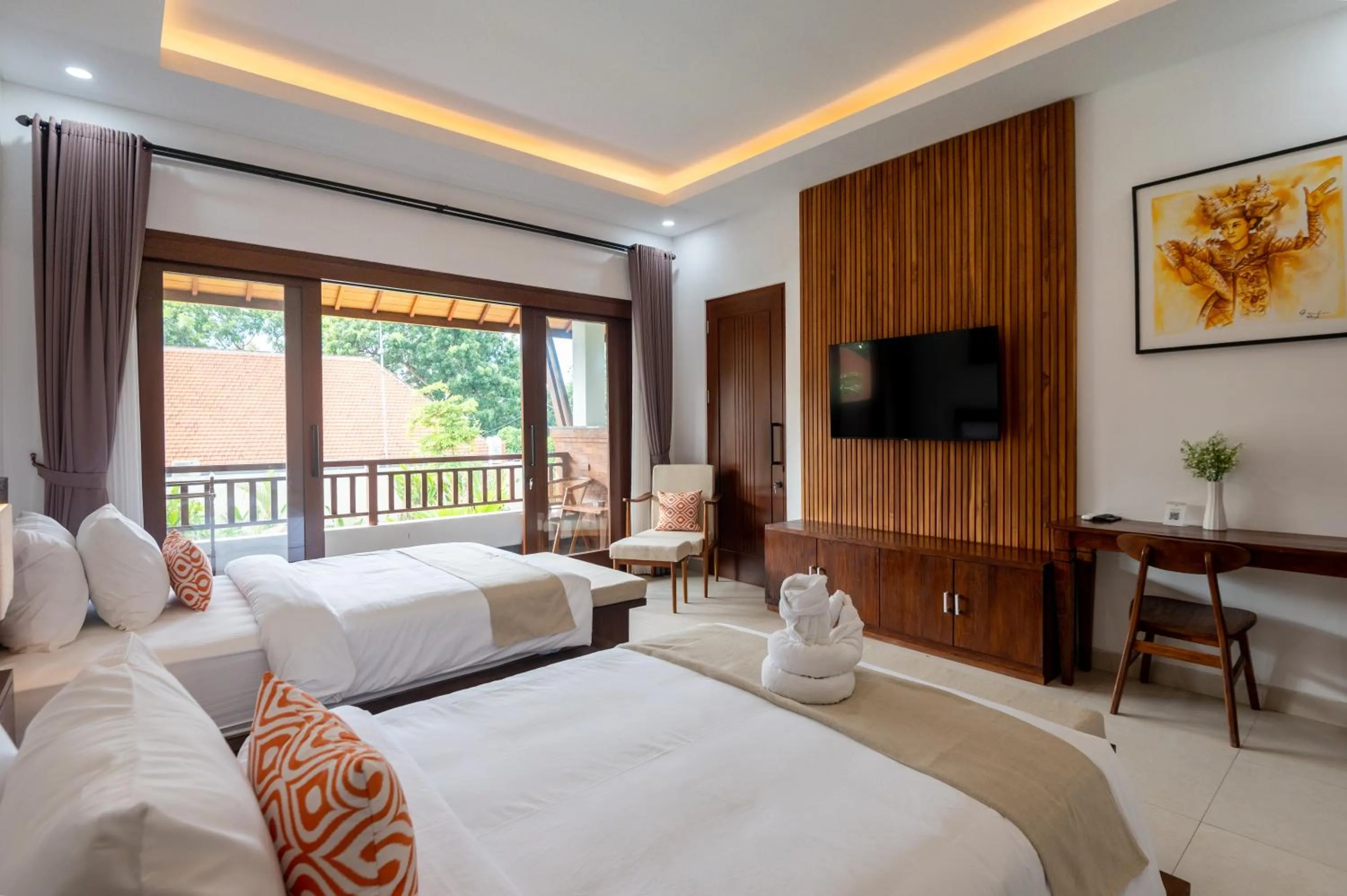 Bed in Griya Shanti Suites