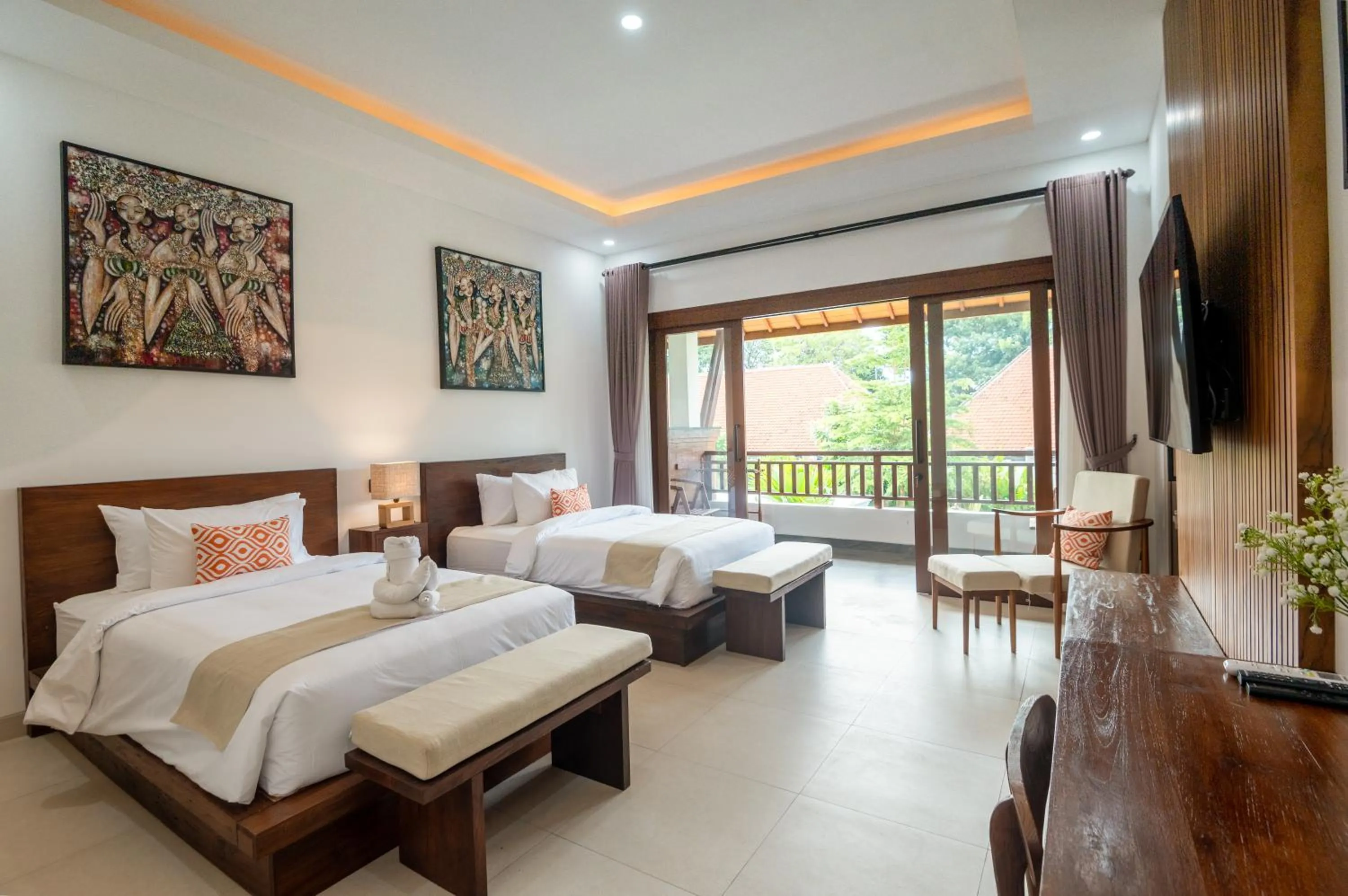 Bed in Griya Shanti Suites