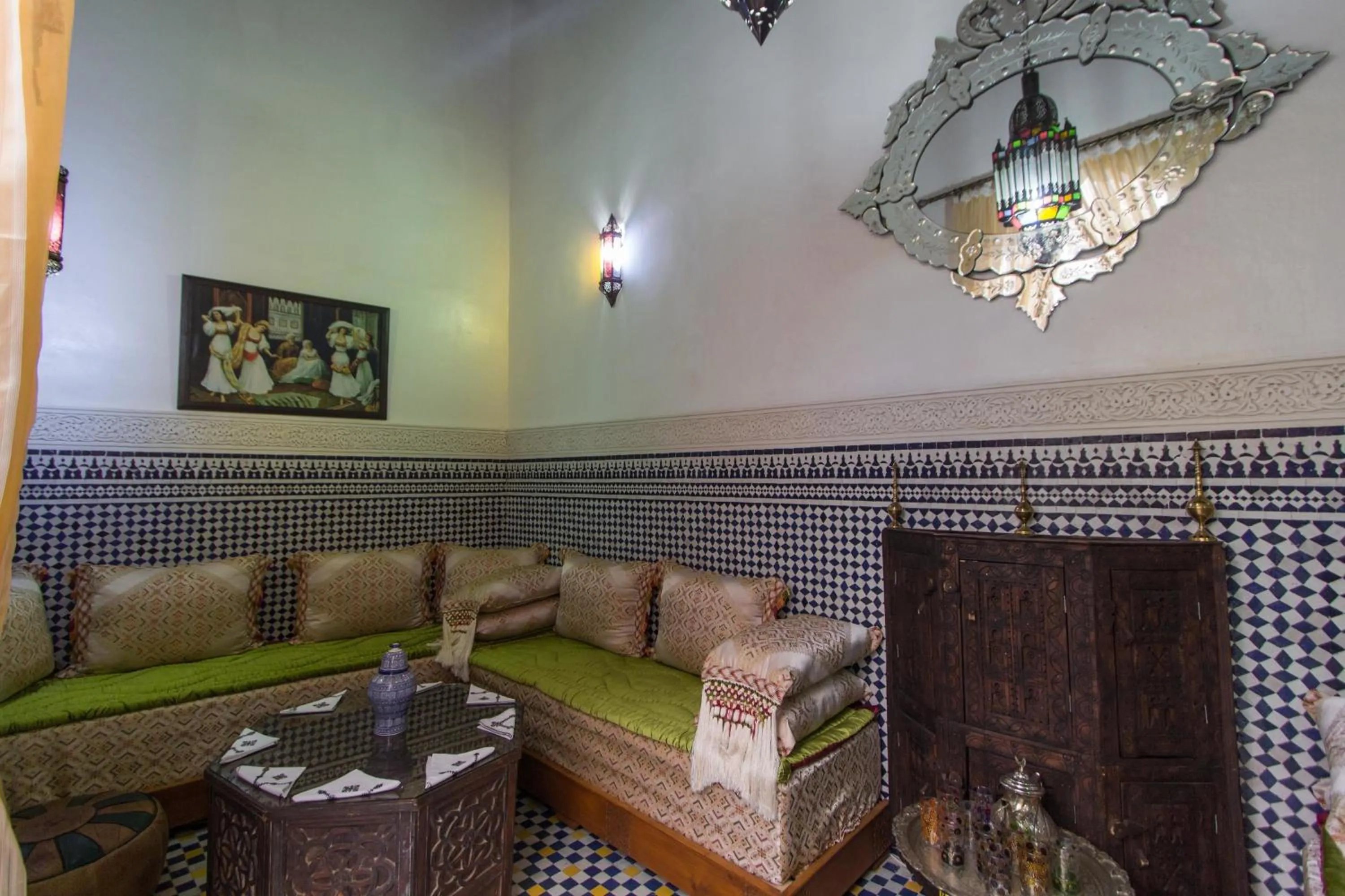 Living room in Riad Sanaa Rose