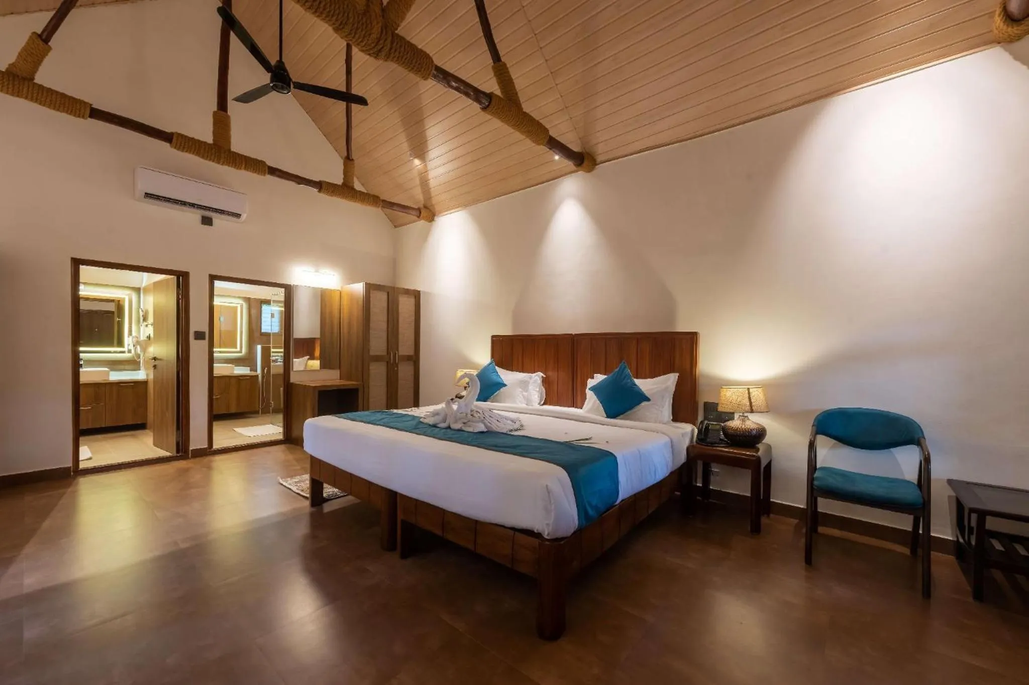 Bed in Shanthi Kunnj Riverside Exotica Chikmagalur