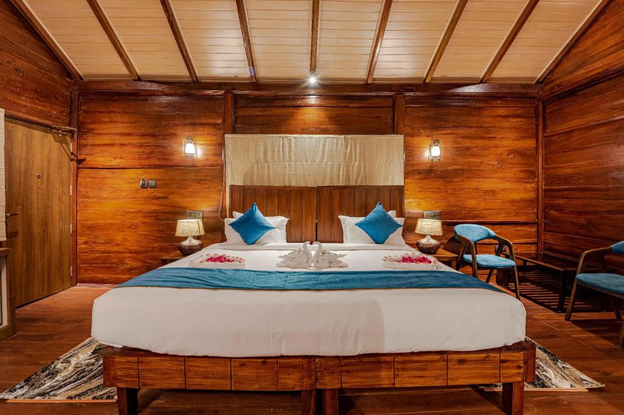 Bed in Shanthi Kunnj Riverside Exotica Chikmagalur
