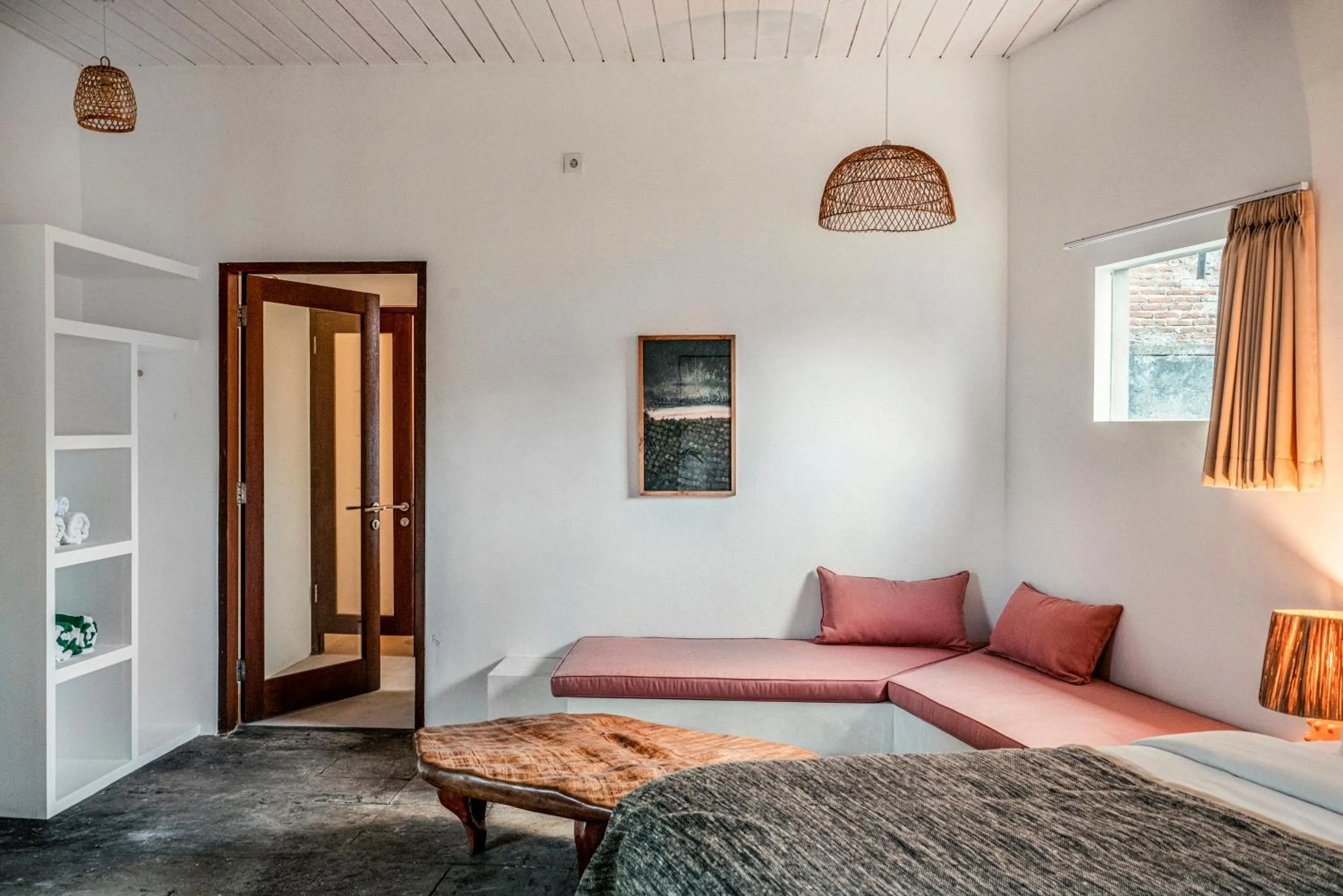 Seating area, Bed in Batu Belig Living Apartment Seminyak