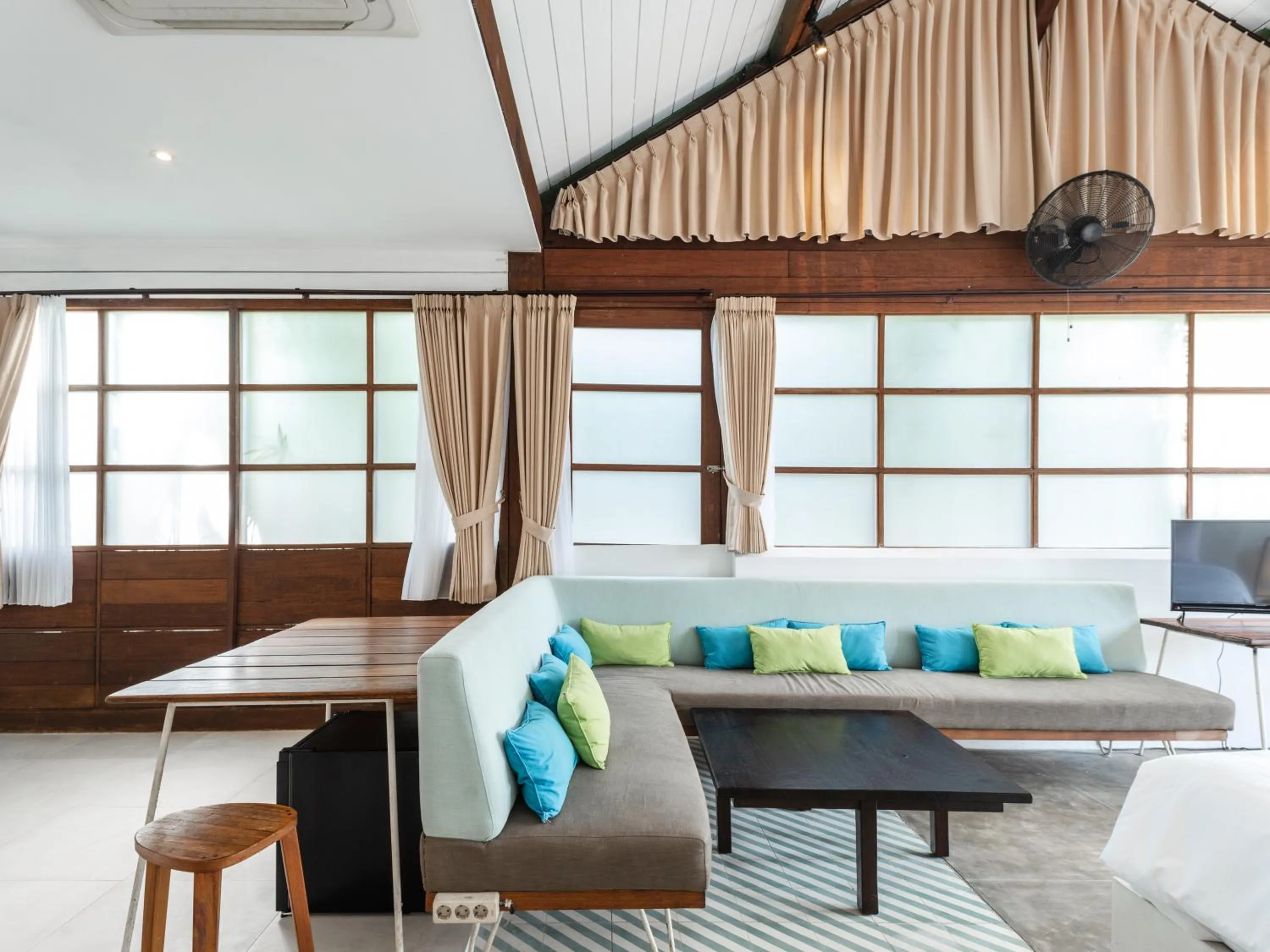Seating area, Bed in Batu Belig Living Apartment Seminyak