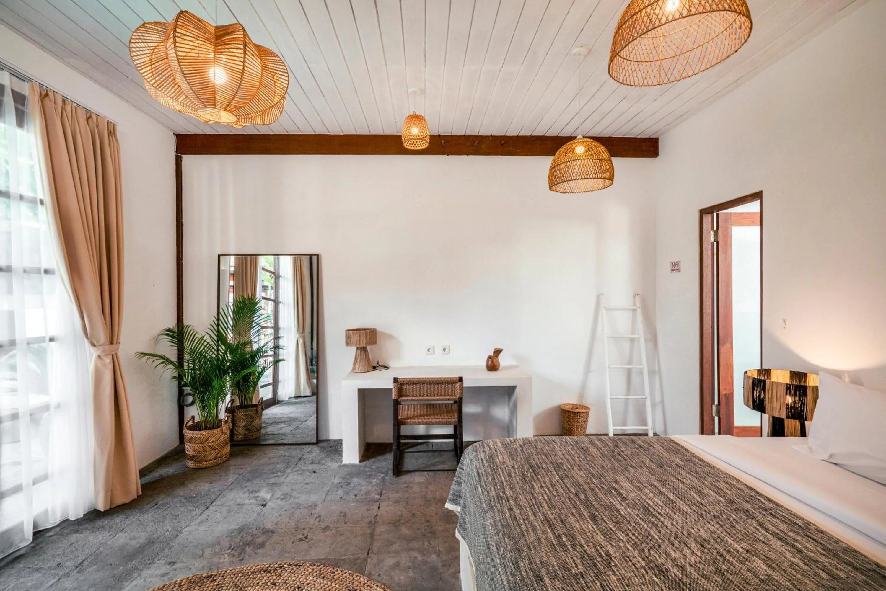 Seating area, Bed in Batu Belig Living Apartment Seminyak