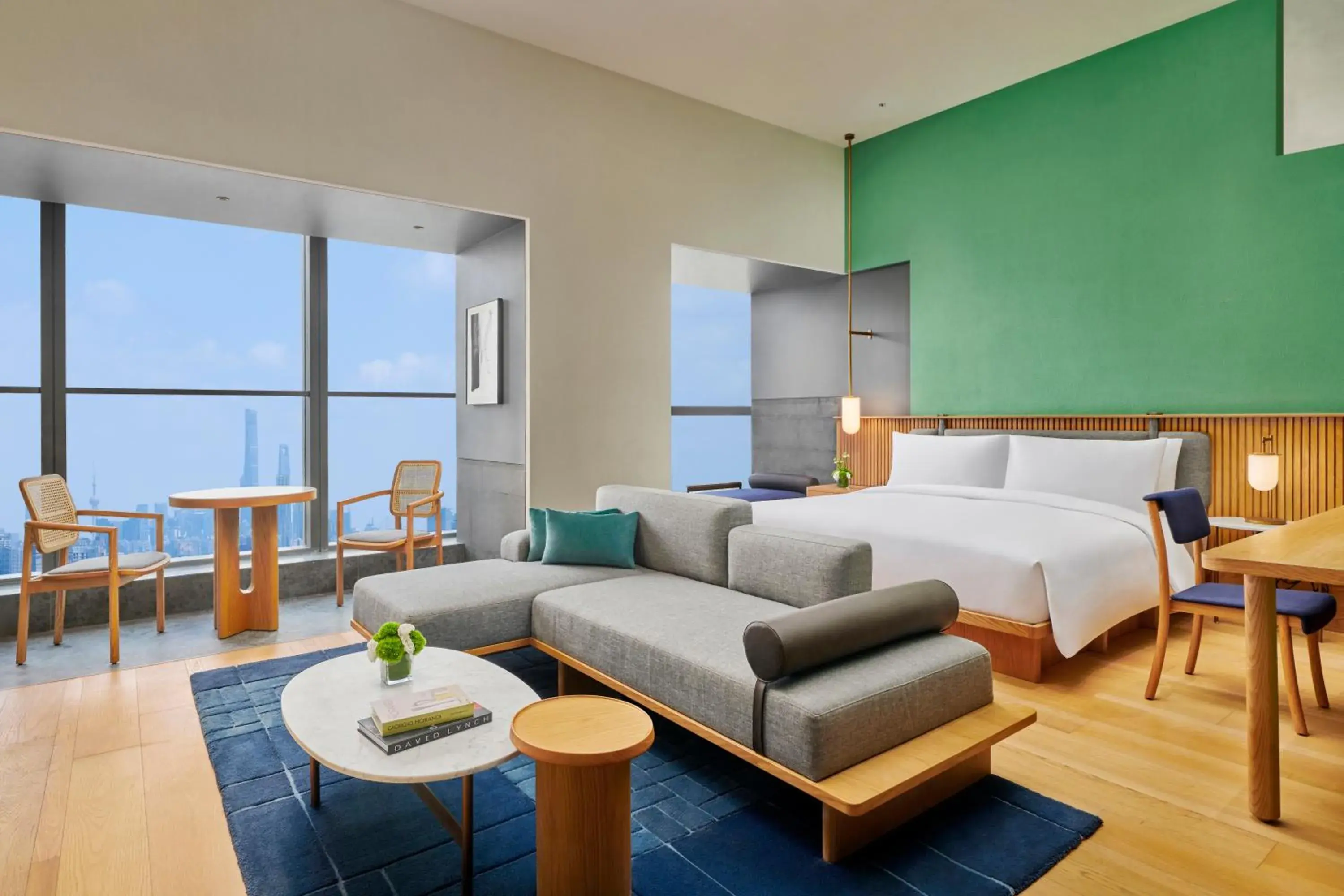 Living room, Bed in Artyzen NEW BUND 31 Shanghai Qiantan Living room, Bed in Artyzen NEW BUND 31 Shanghai Qiantan