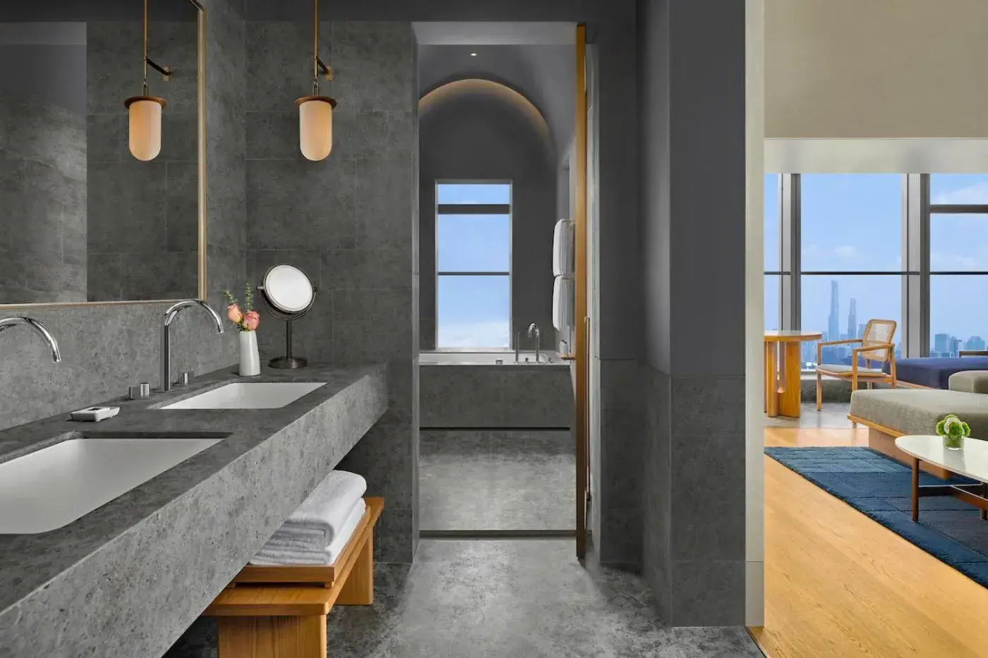 Bathroom in Artyzen NEW BUND 31 Shanghai Qiantan Bathroom in Artyzen NEW BUND 31 Shanghai Qiantan