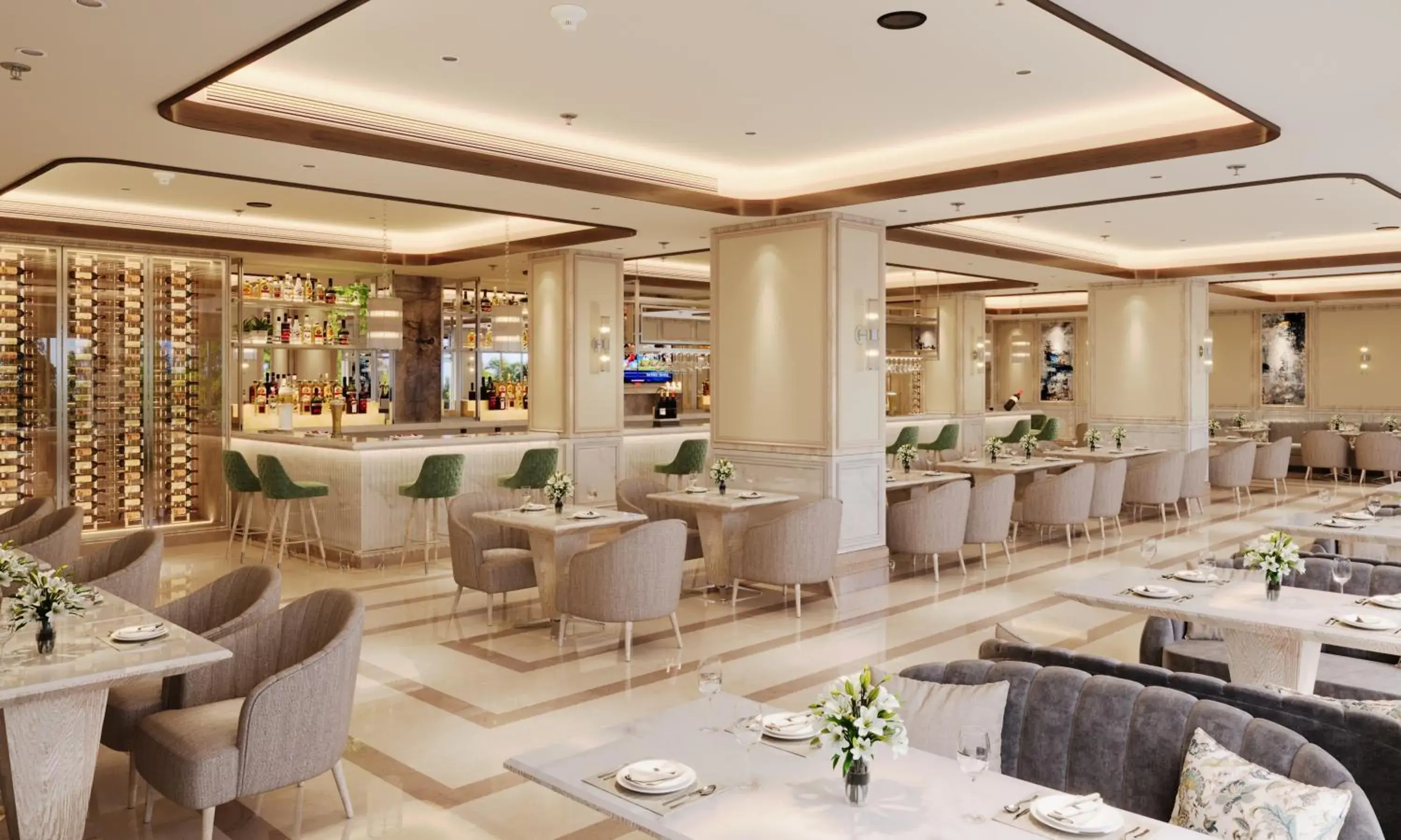 Lounge or bar in Aurika, Mumbai International Airport - Luxury by Lemon Tree Hotels Lounge or bar in Aurika, Mumbai International Airport - Luxury by Lemon Tree Hotels