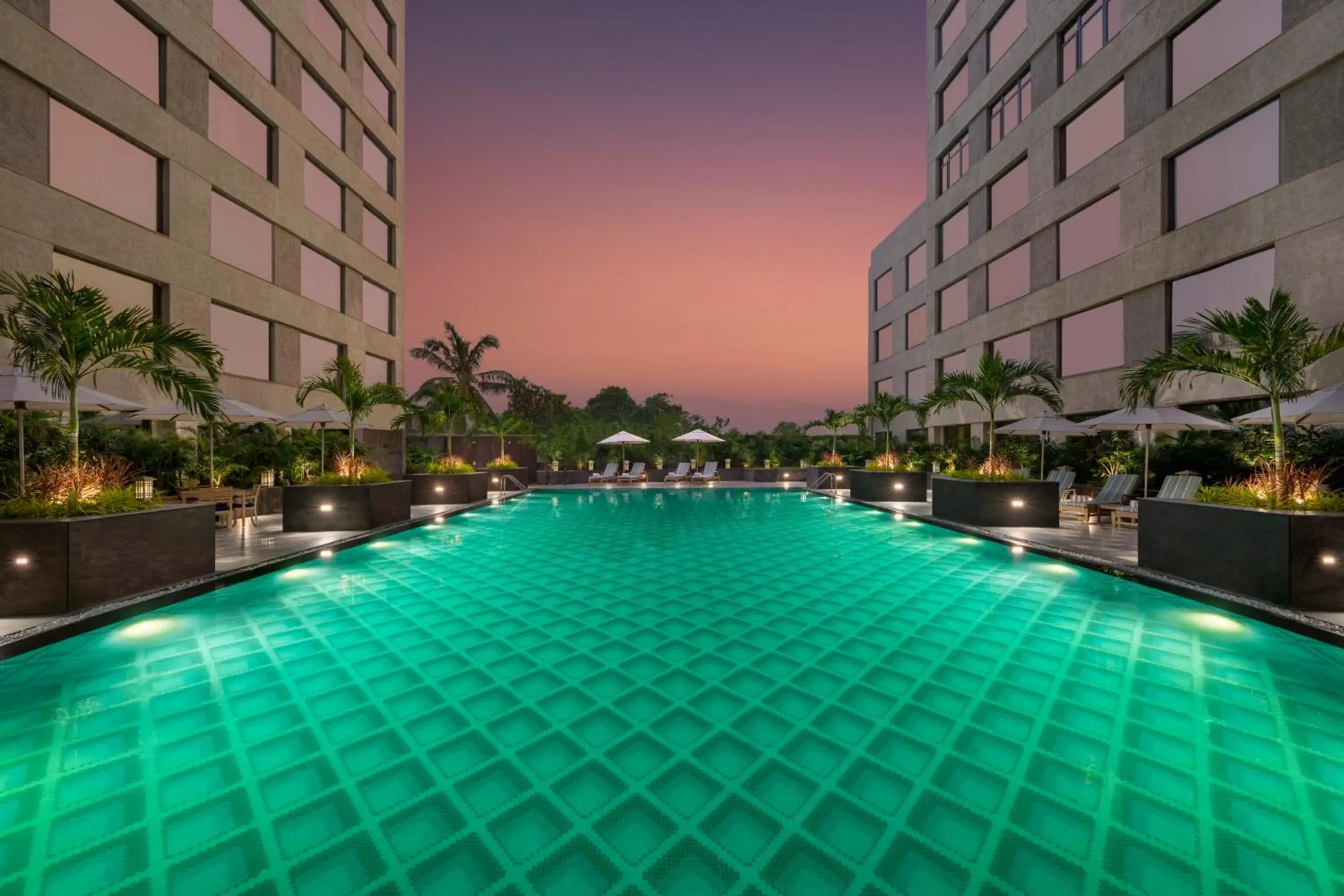 Swimming pool in Aurika, Mumbai International Airport - Luxury by Lemon Tree Hotels Swimming pool in Aurika, Mumbai International Airport - Luxury by Lemon Tree Hotels