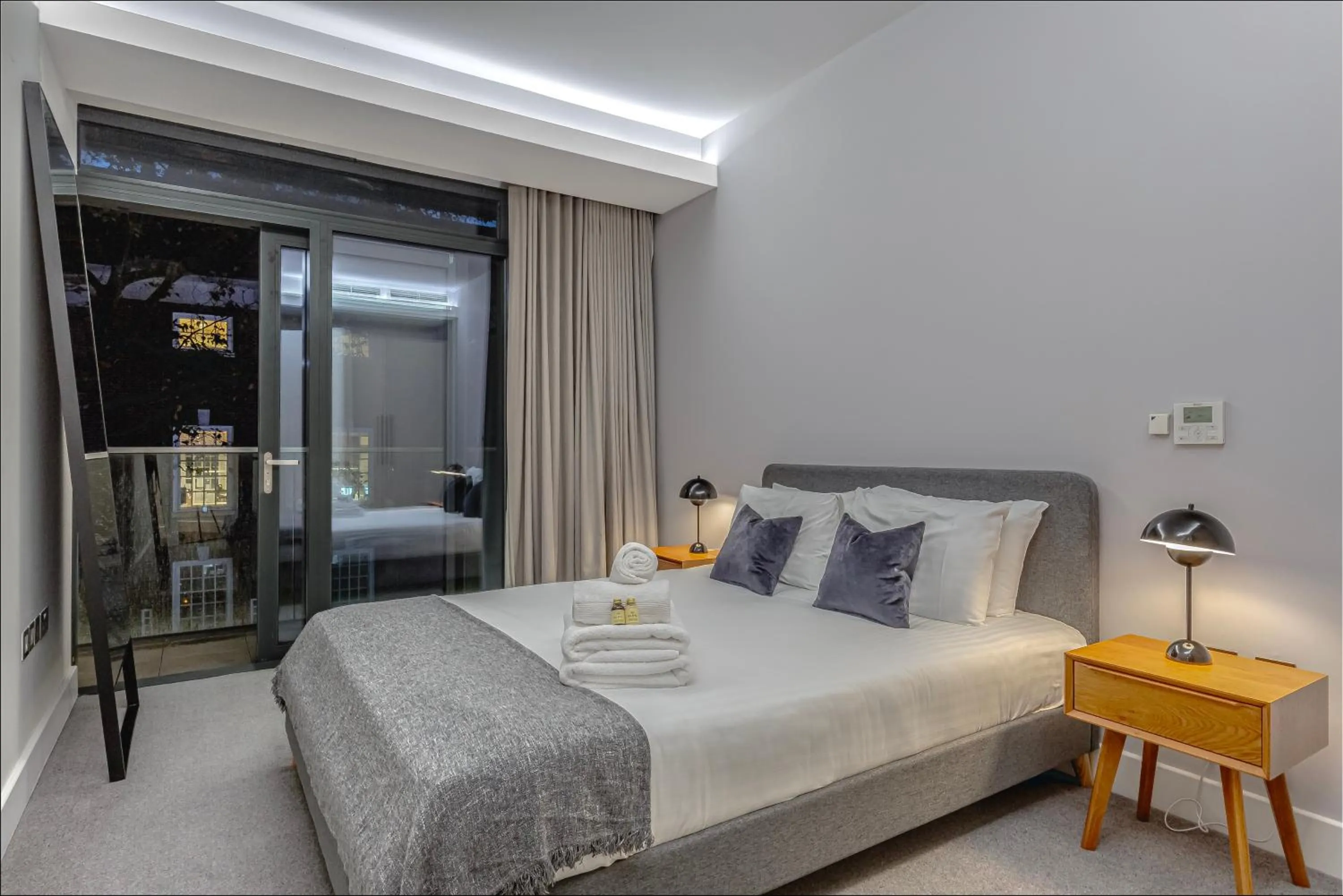 Bedroom, Bed in Grays Inn by Aeria Apartments