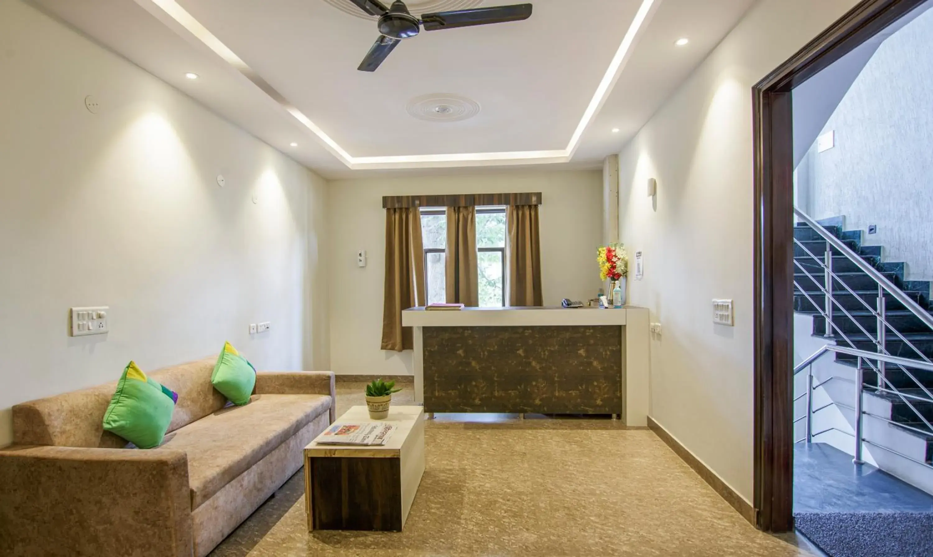 Lobby or reception in Treebo Swastika Premium Lobby or reception in Treebo Swastika Premium