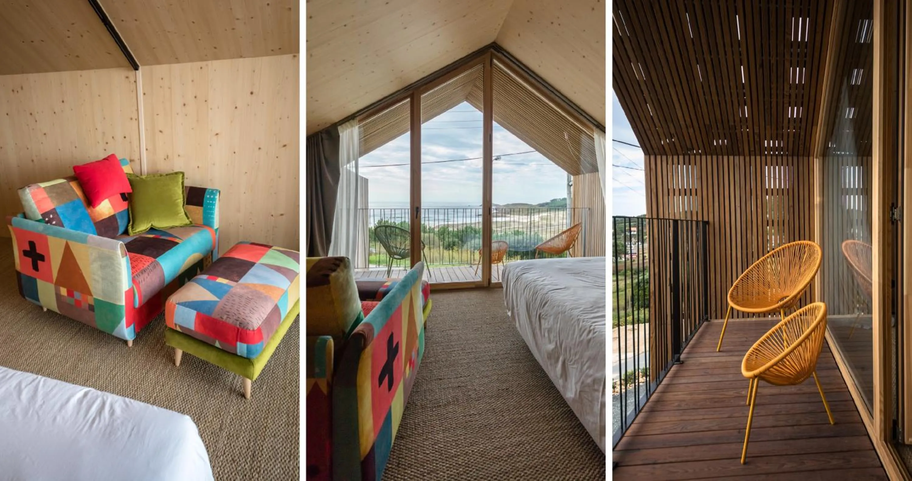 Balcony/Terrace, Bed in Doniños Nature