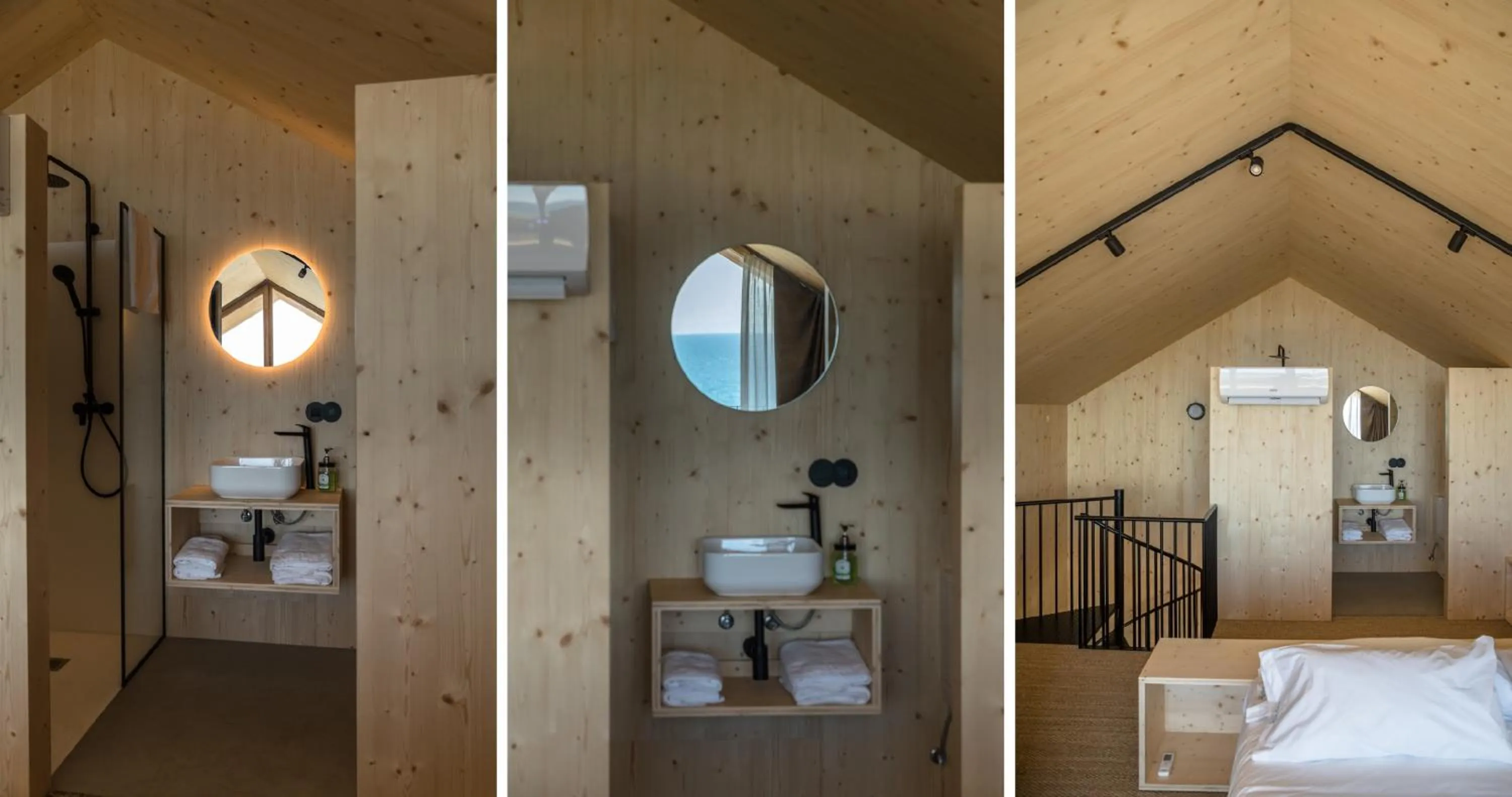 Shower, Bed in Doniños Nature