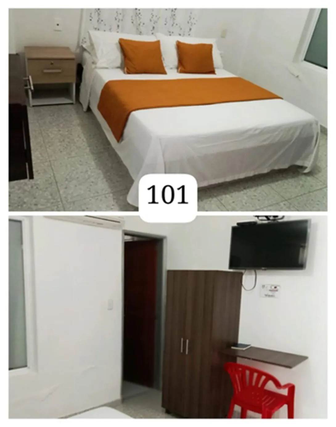 wardrobe, Bed in HIDALGO HOTEL