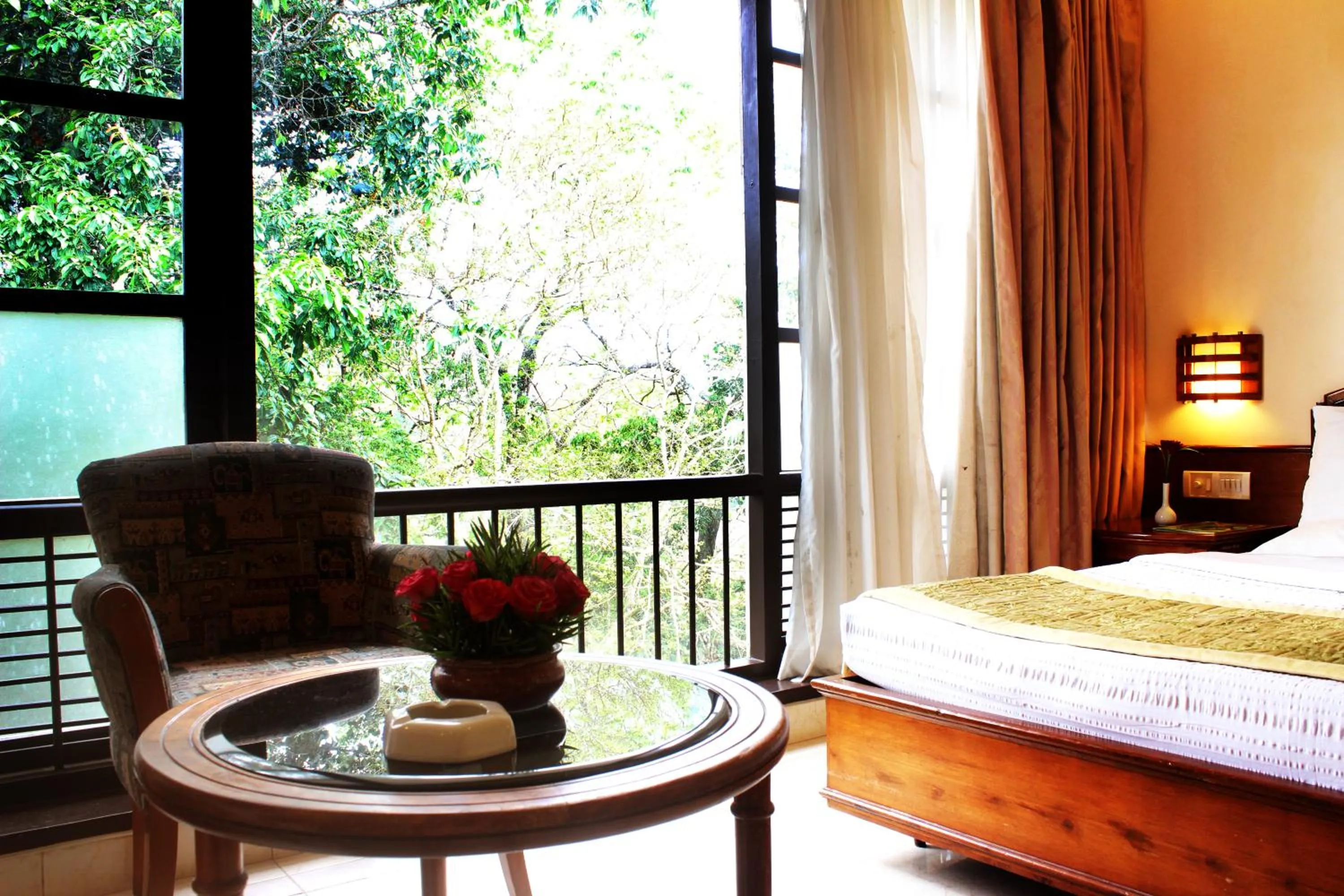 Bed in KTDC Aranya Nivas