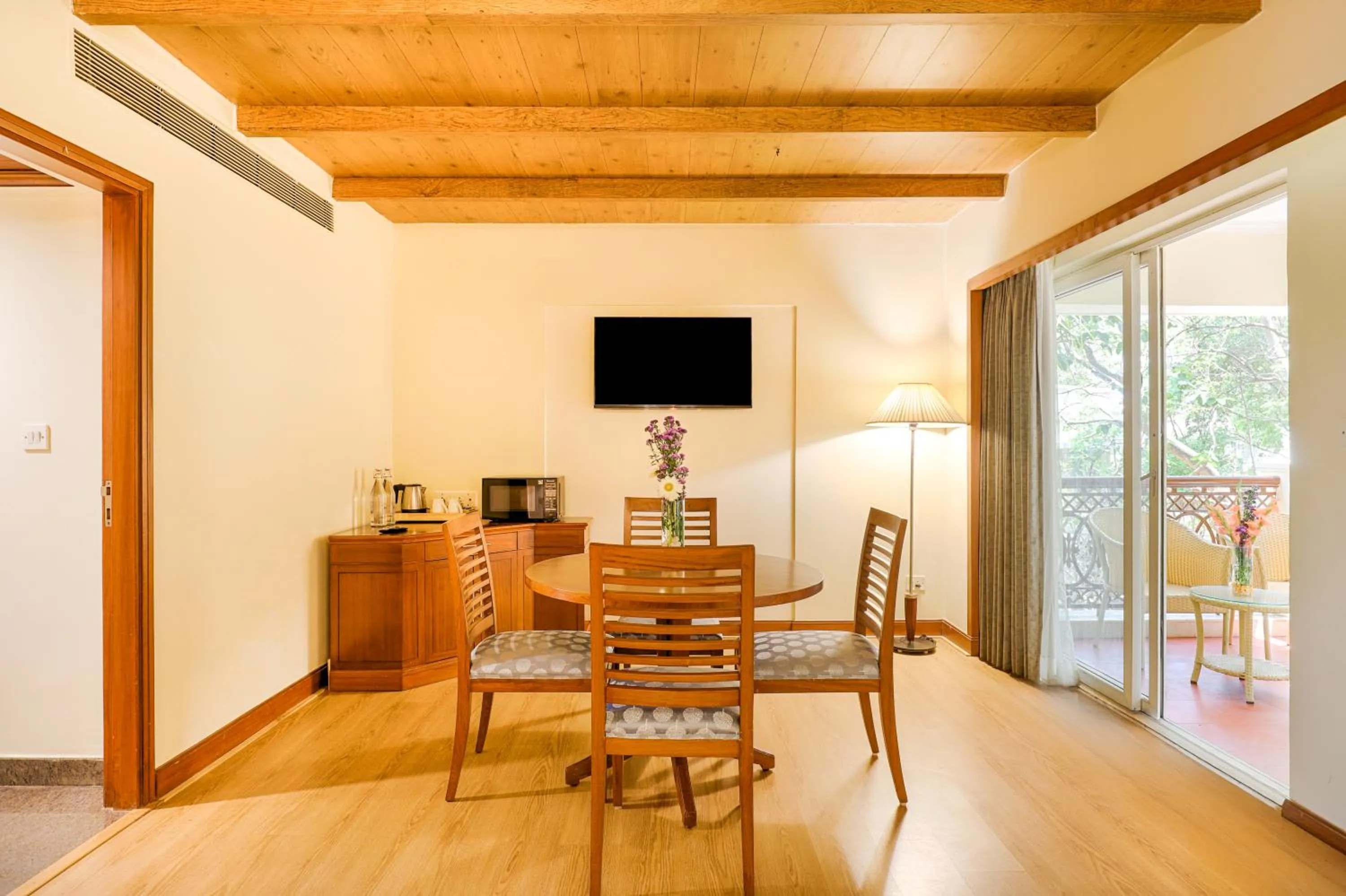 Seating area in Club Mahindra Golden Landmark, Mysuru