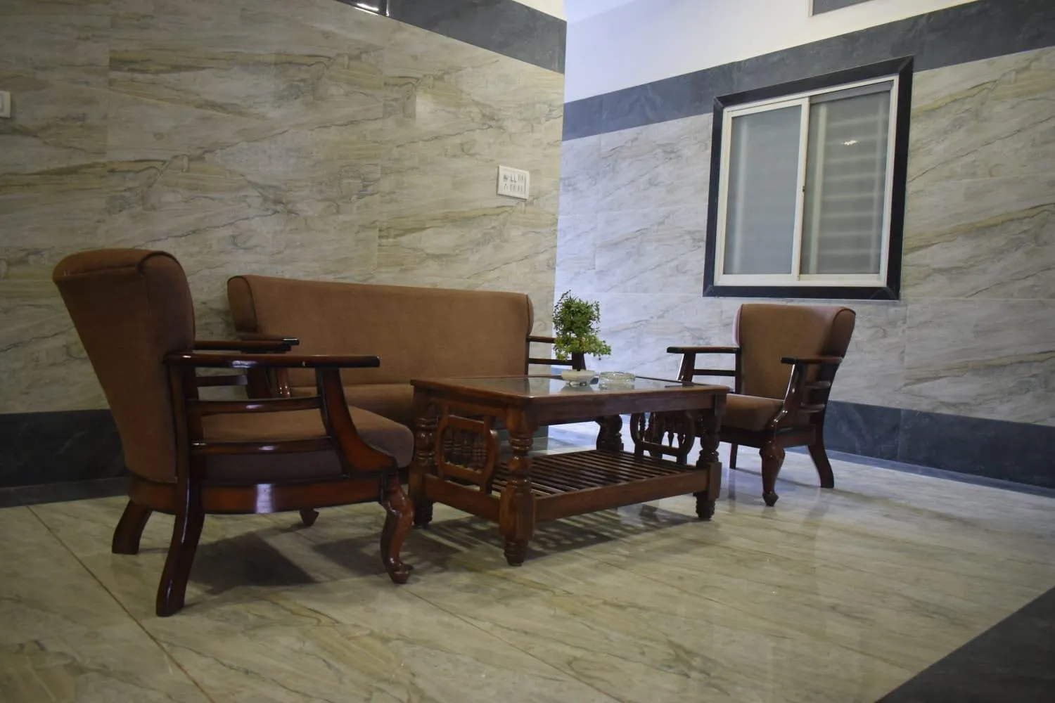 Seating area in Hotel Lakshya Sheesh Mahal Indore
