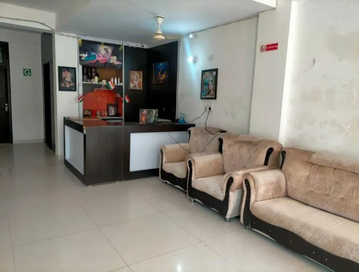 Lobby or reception in Krishna Cottage, Vrindavan