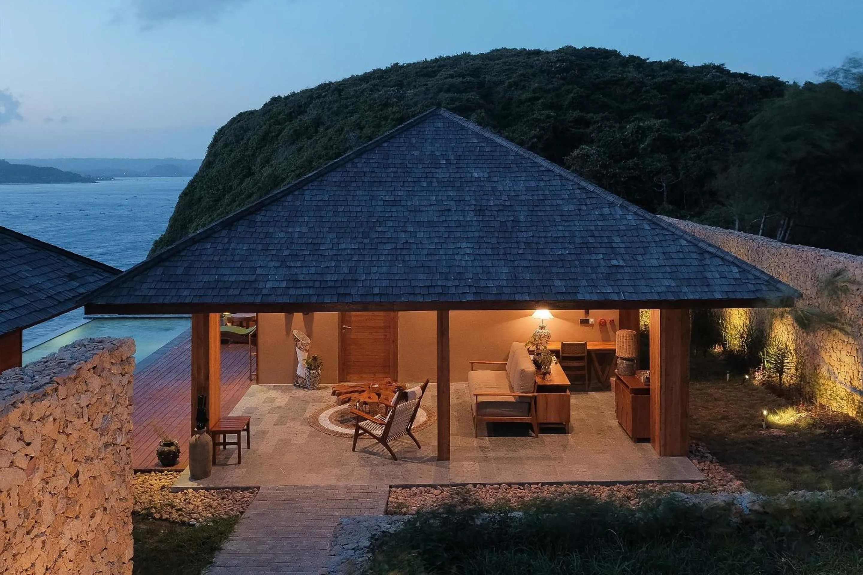 Living room in TUNAK Resort Lombok