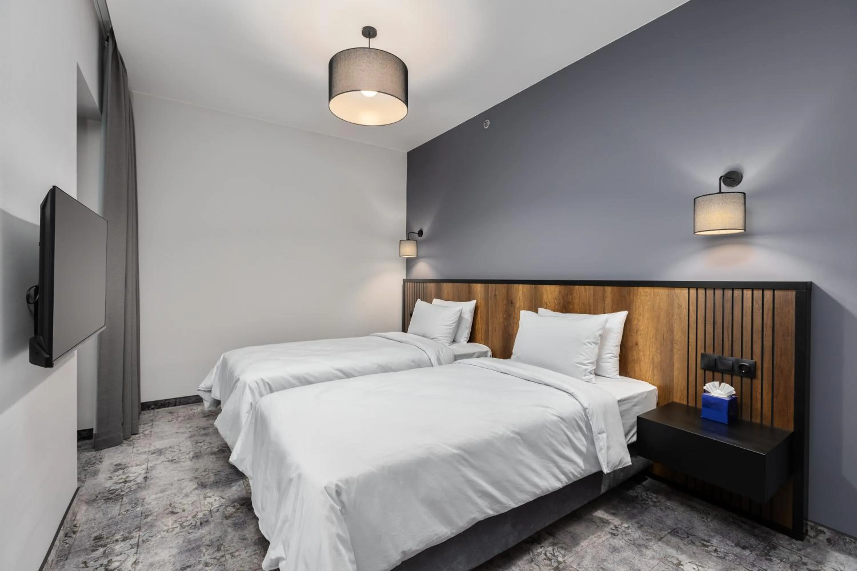 Bed in Hotel Qvevrebi