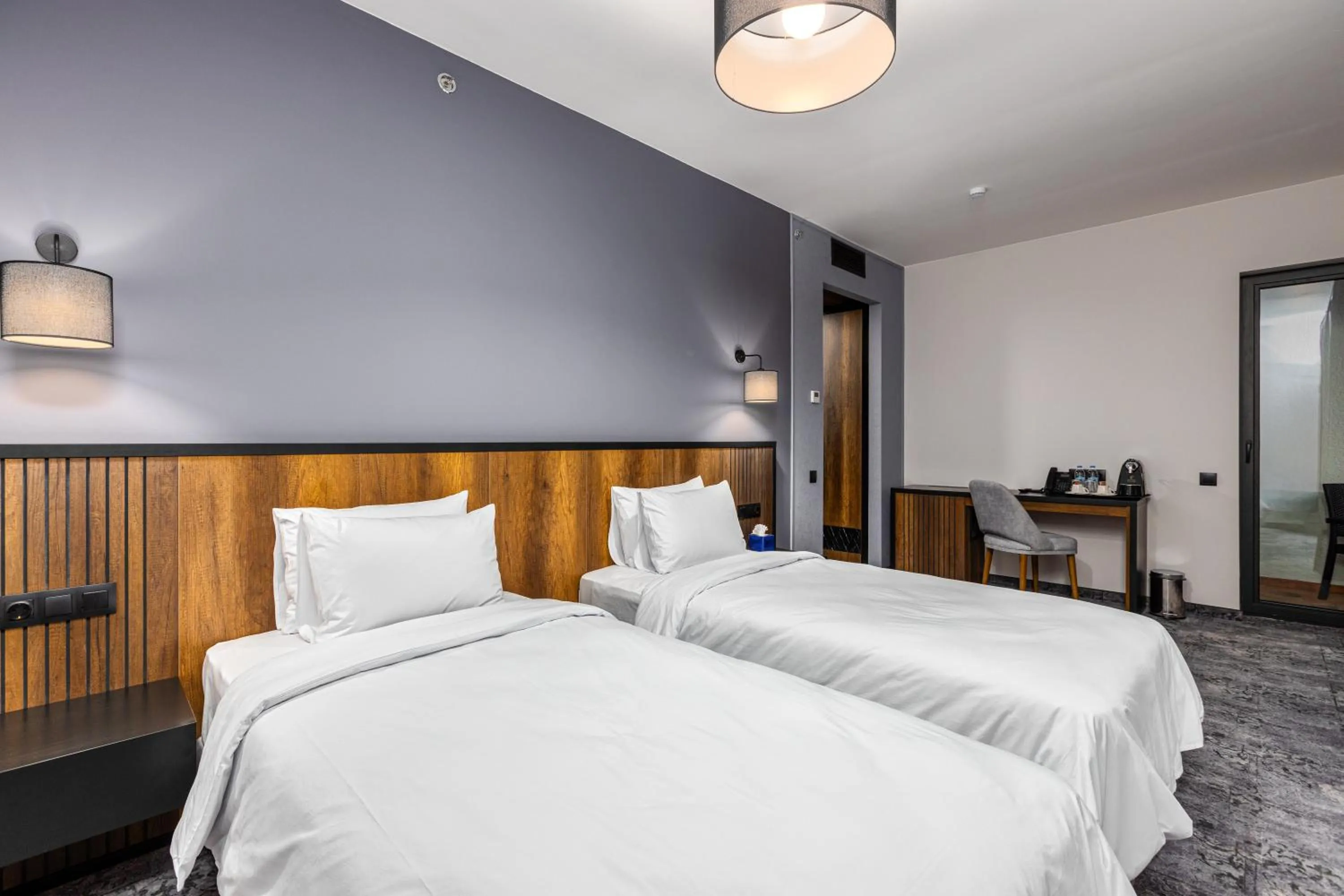 Bed in Hotel Qvevrebi