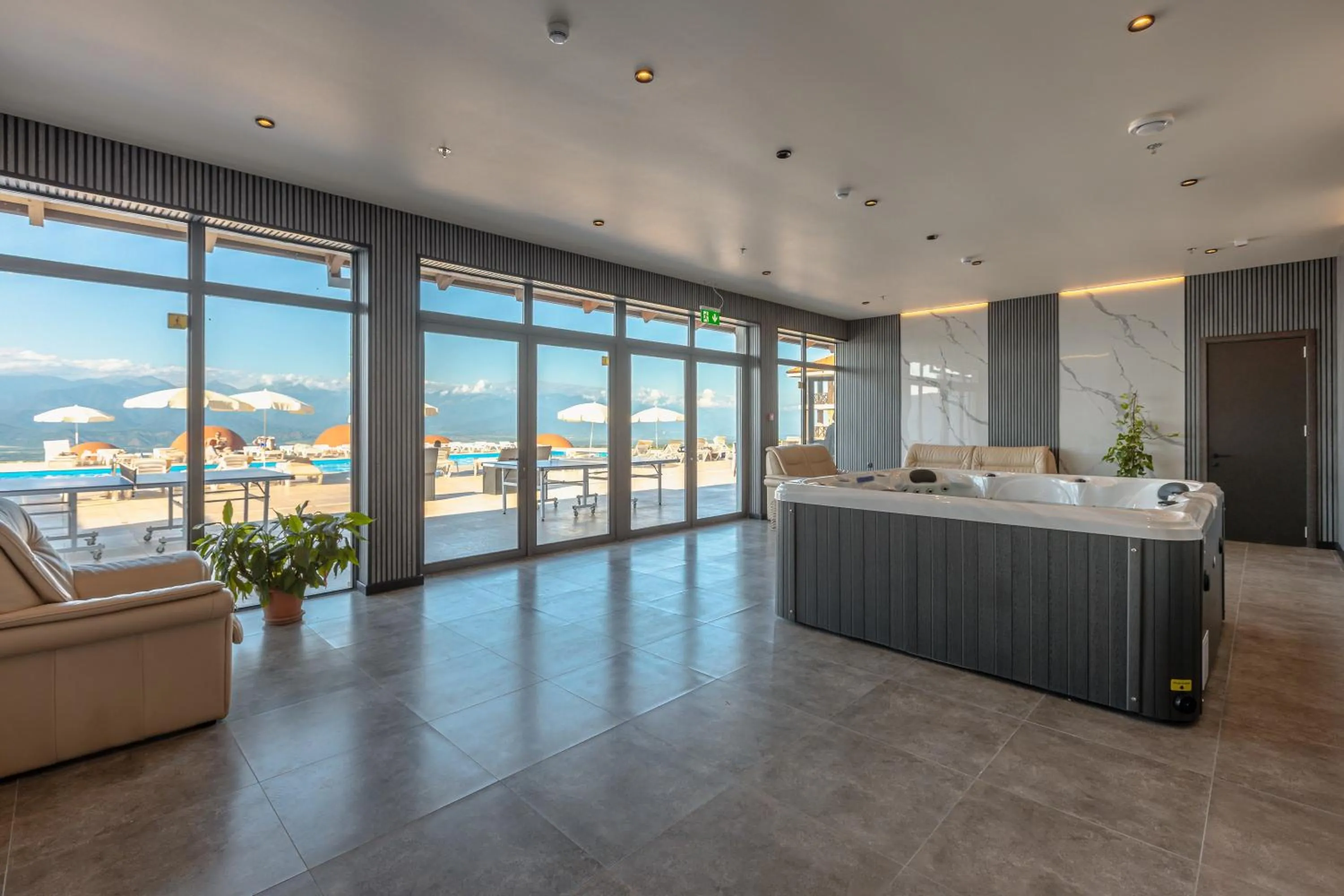 Hot Tub in Hotel Qvevrebi