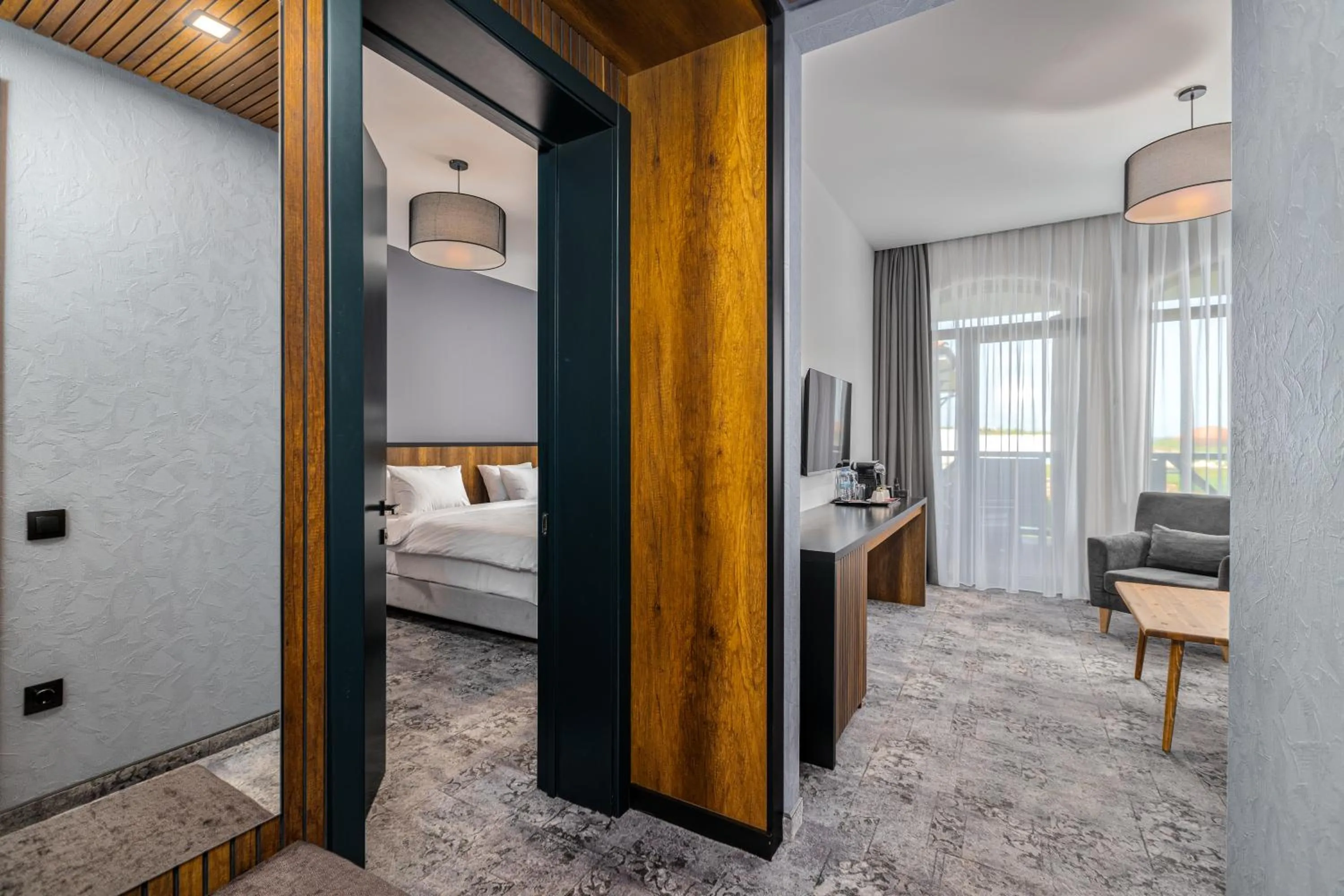 Bed in Hotel Qvevrebi