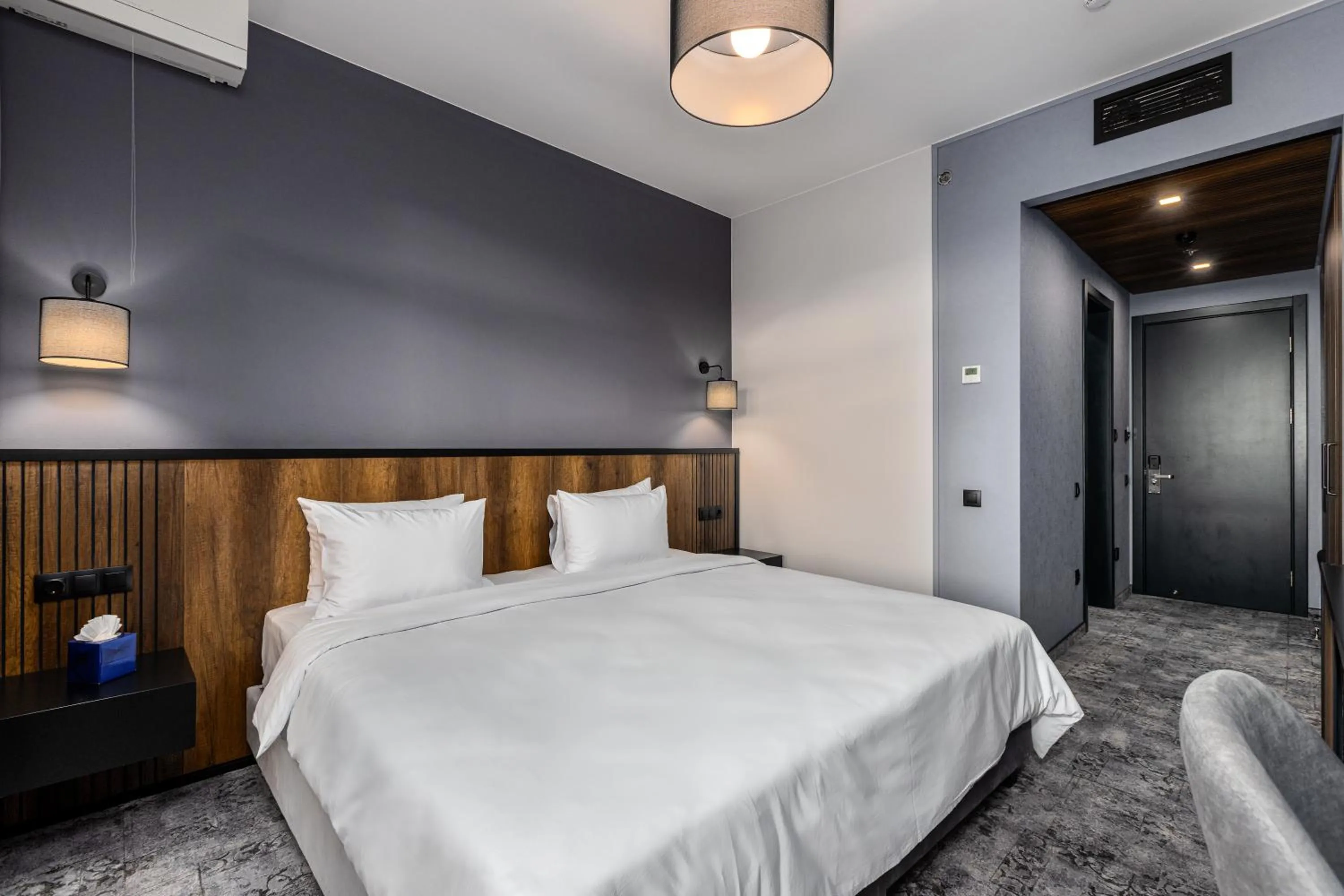 Bed in Hotel Qvevrebi