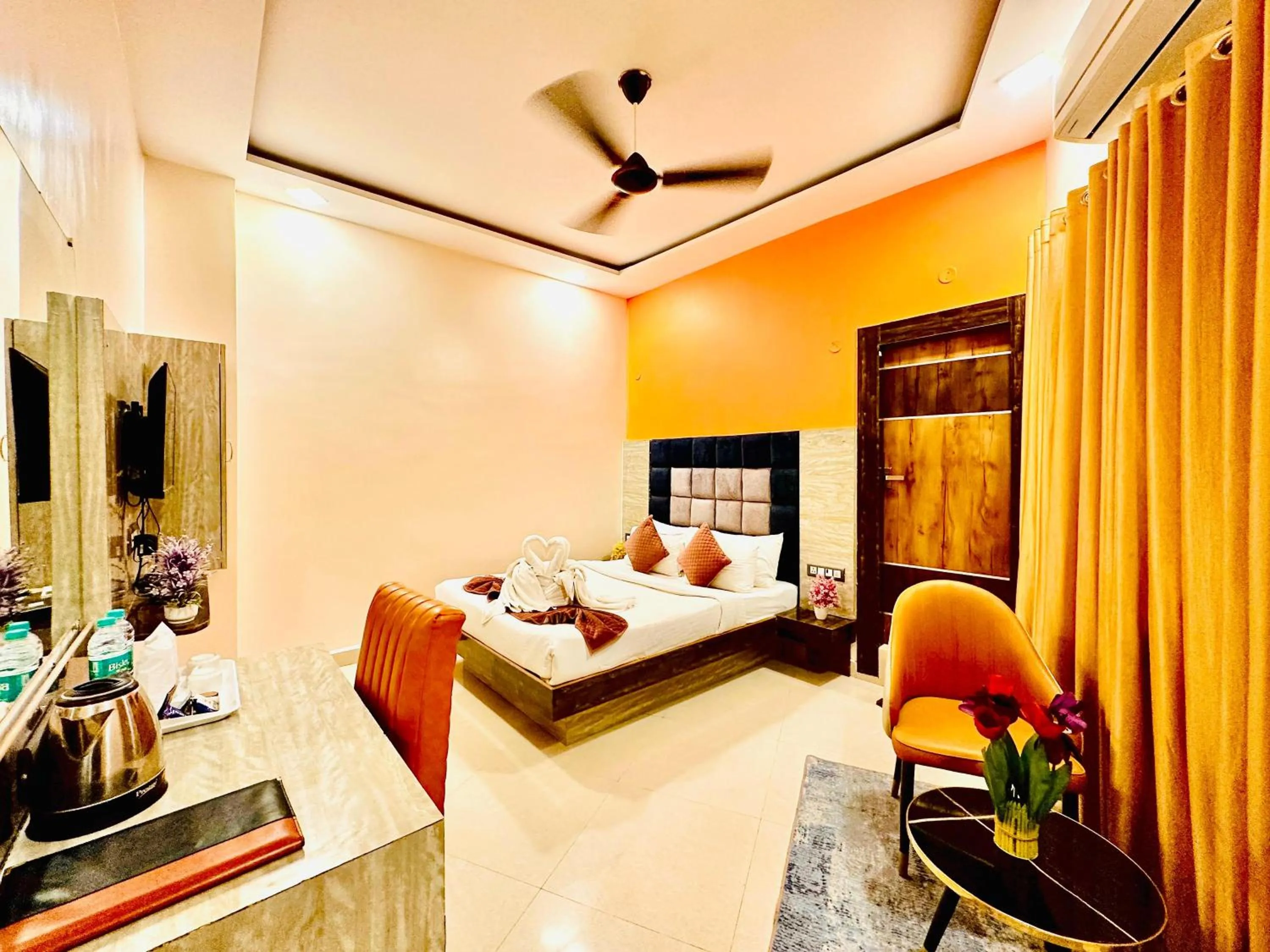 Property building, Bed in Hotel Sky International- Airport Zone Hyderabad