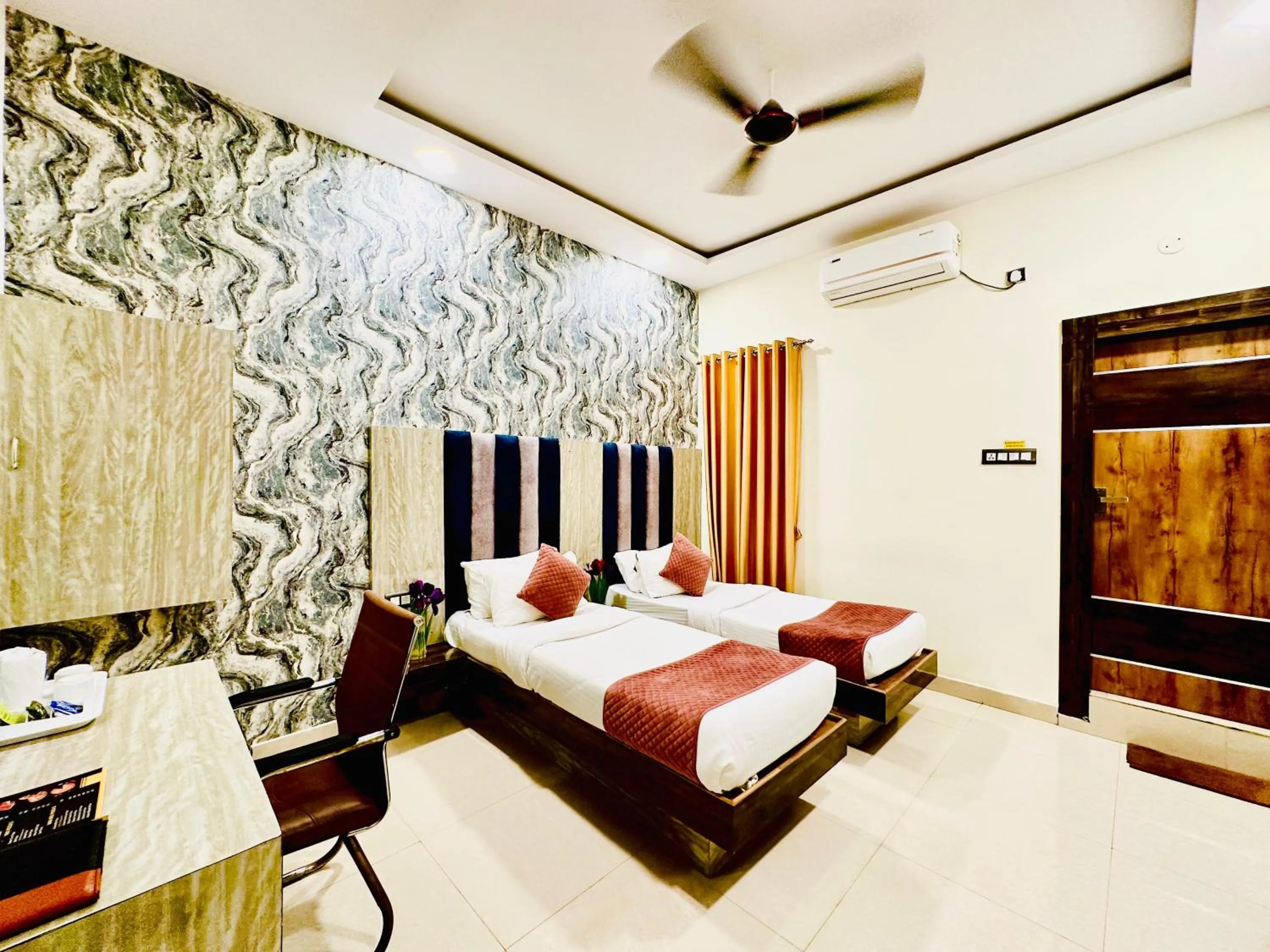 Property building, Bed in Hotel Sky International- Airport Zone Hyderabad