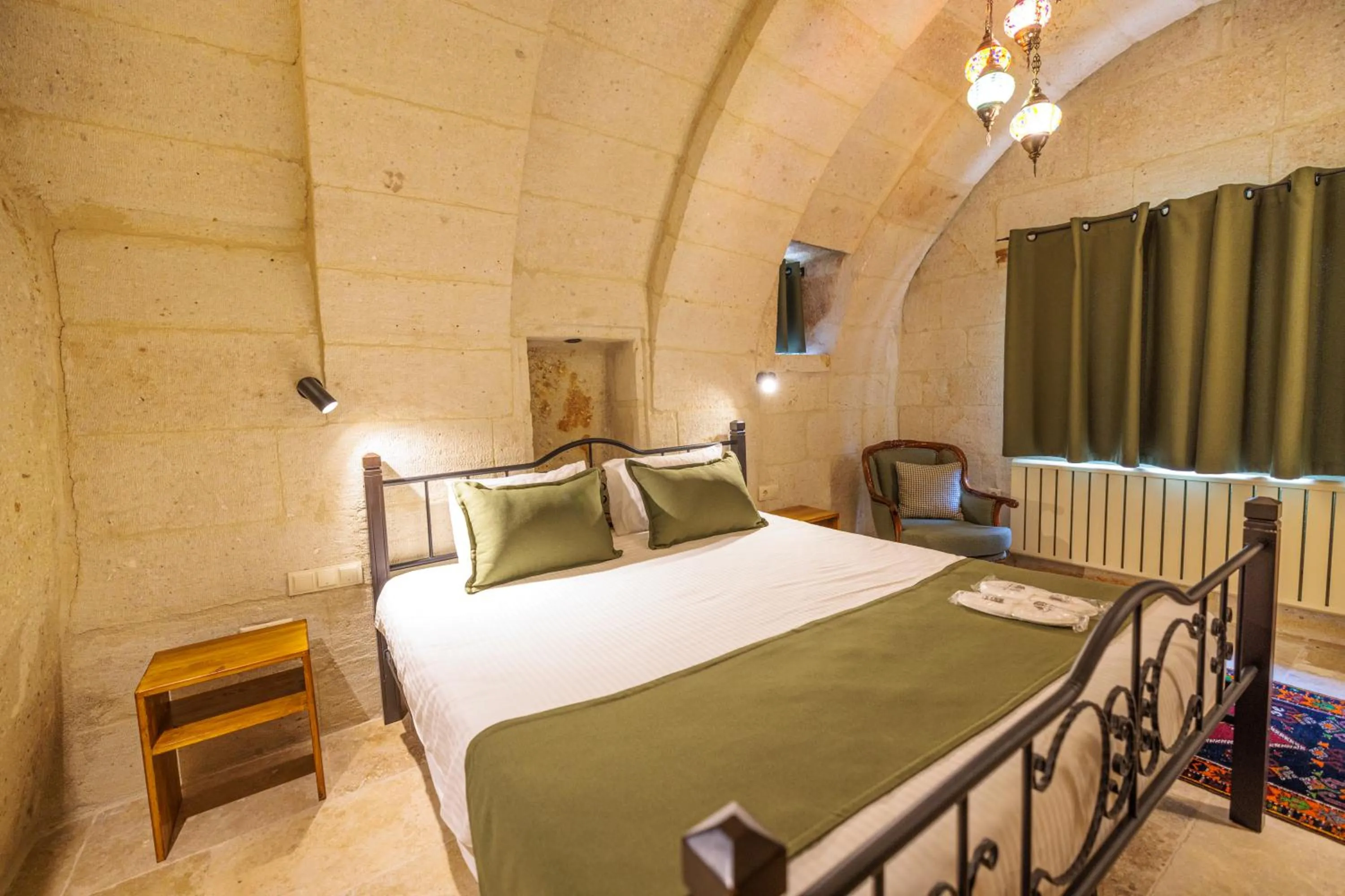 Bed in Canyon Cave Hotel